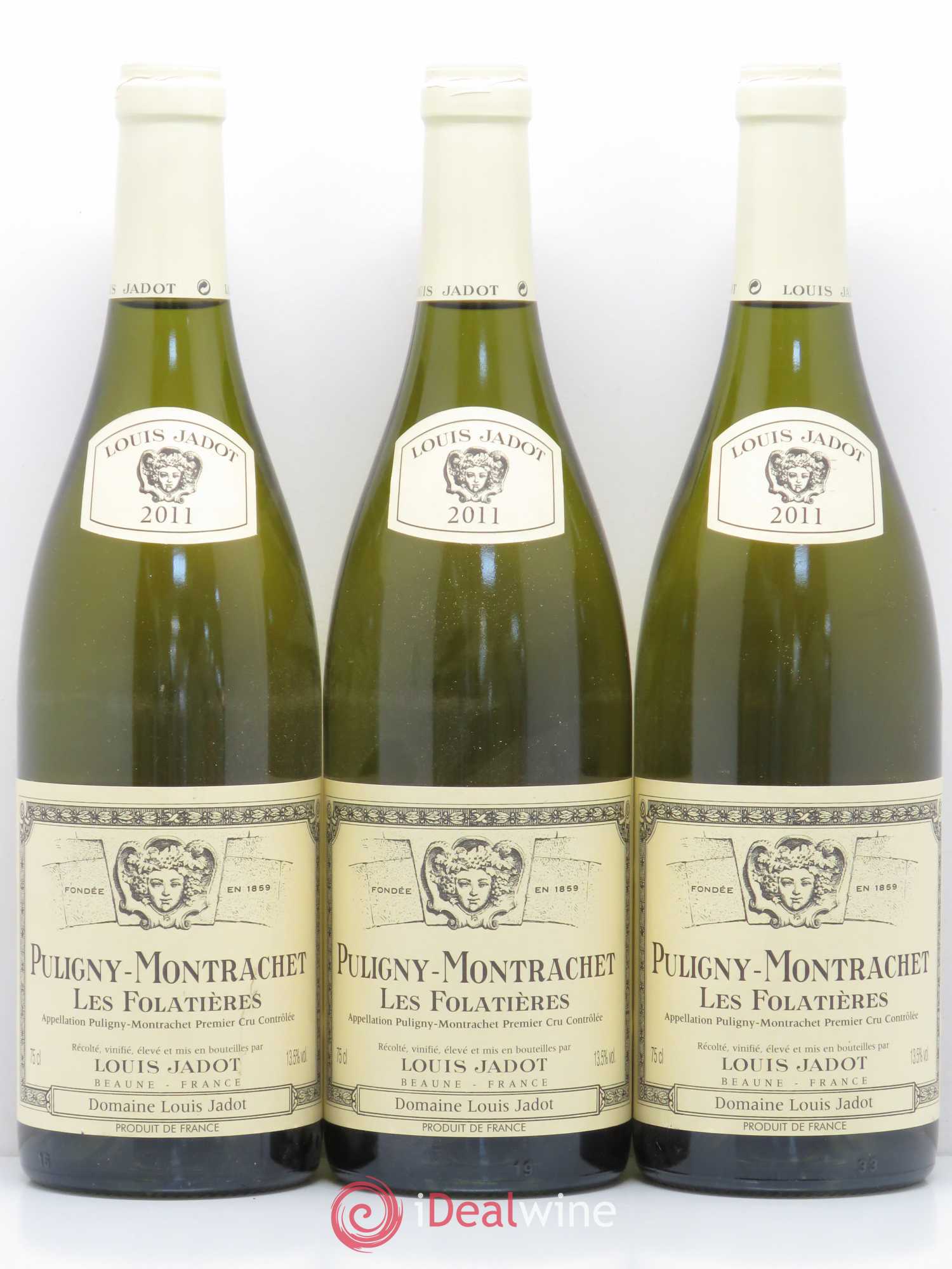 Puligny-Montrachet 1er Cru Les Folatières Domaine Louis Jadot 2011 - Lot de 3 bouteilles - 0