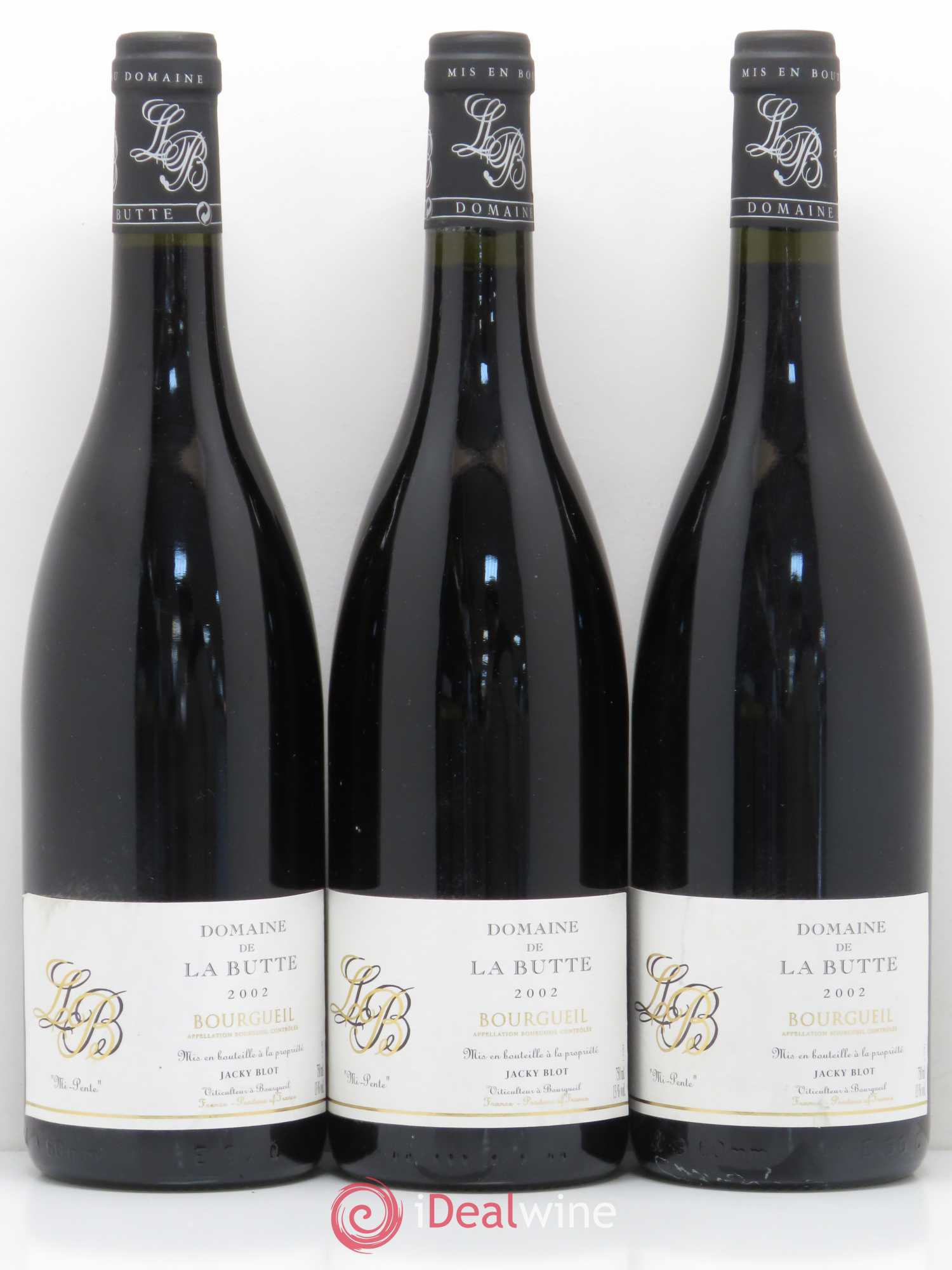 Bourgueil Mi-Pente Jacky Blot 2002 - Posten von 6 Flaschen - 1