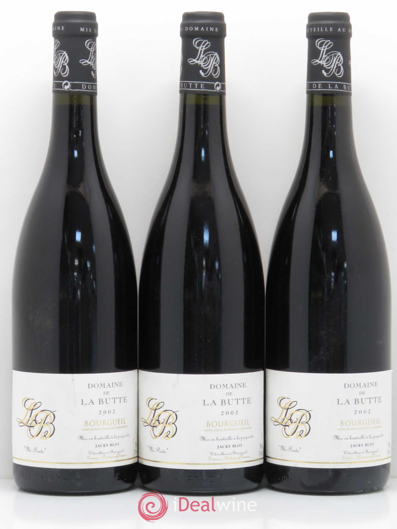 Bourgueil Mi-Pente Jacky Blot 2002 - Posten von 6 Flaschen - 2