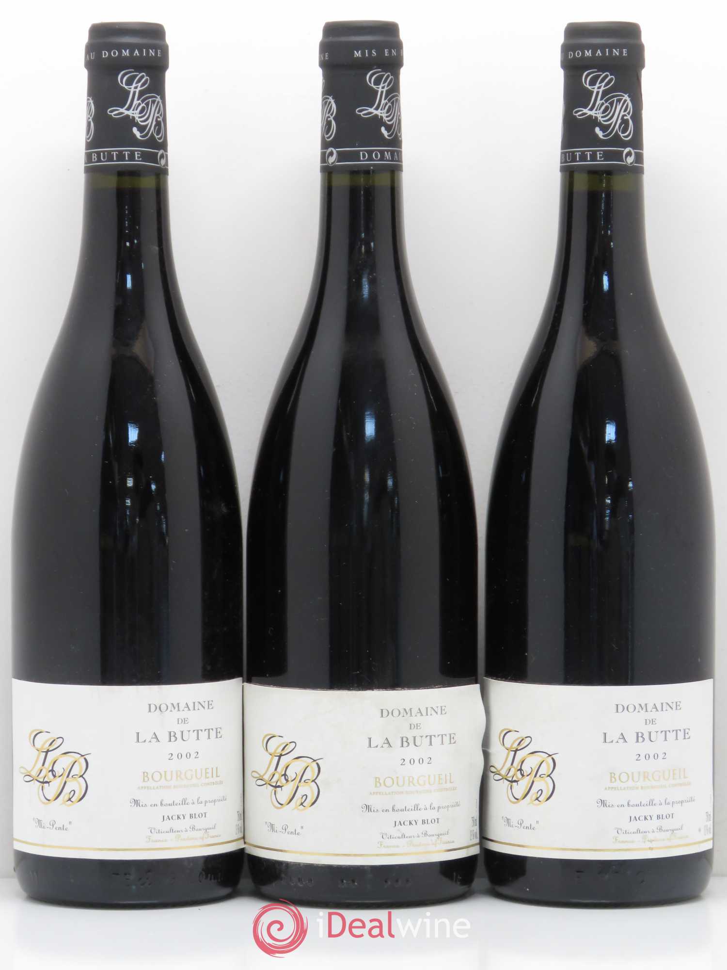 Bourgueil Mi-Pente Jacky Blot 2002 - Posten von 6 Flaschen - 2