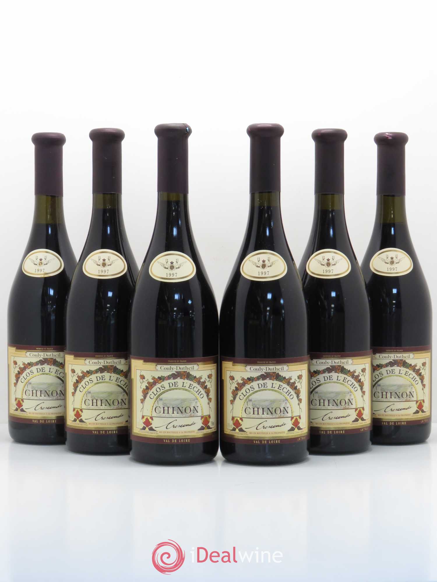 Chinon Clos de l'Echo Couly-Dutheil Crescendo 1997 - Lot de 6 bouteilles - 0