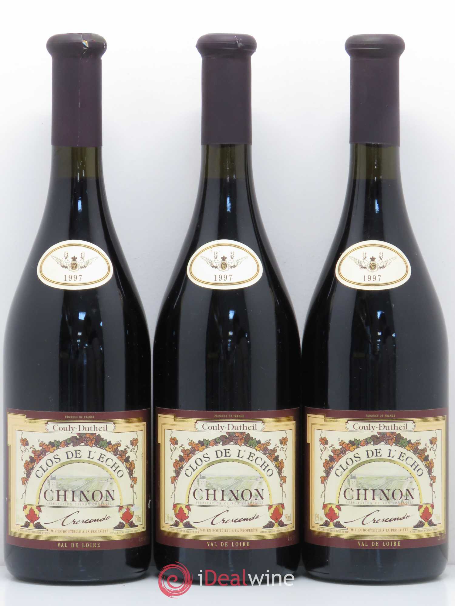 Chinon Clos de l'Echo Couly-Dutheil Crescendo 1997 - Lot de 6 bouteilles - 2