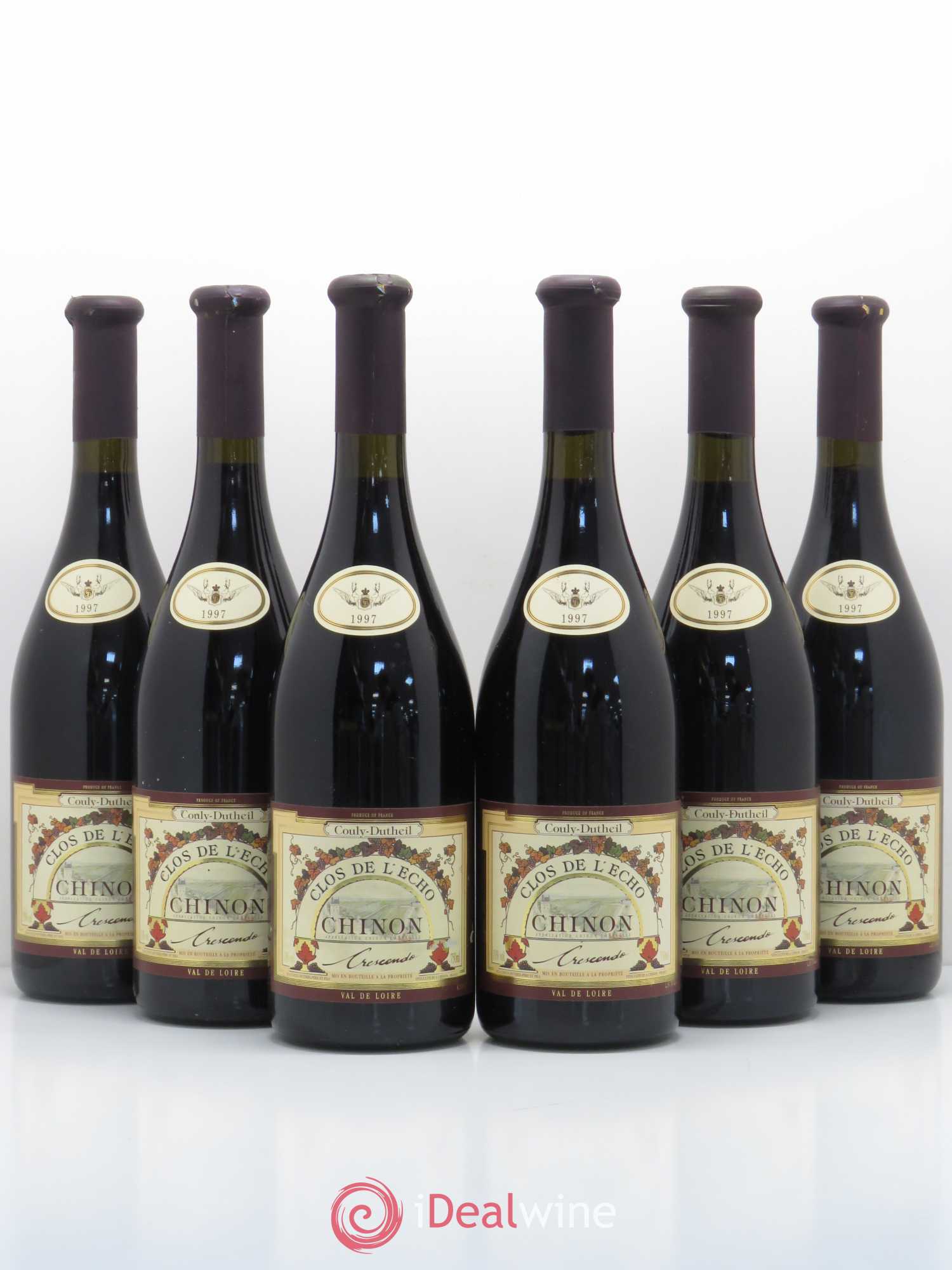 Chinon Clos de l'Echo Couly-Dutheil Crescendo 1997 - Lot de 6 bouteilles - 0