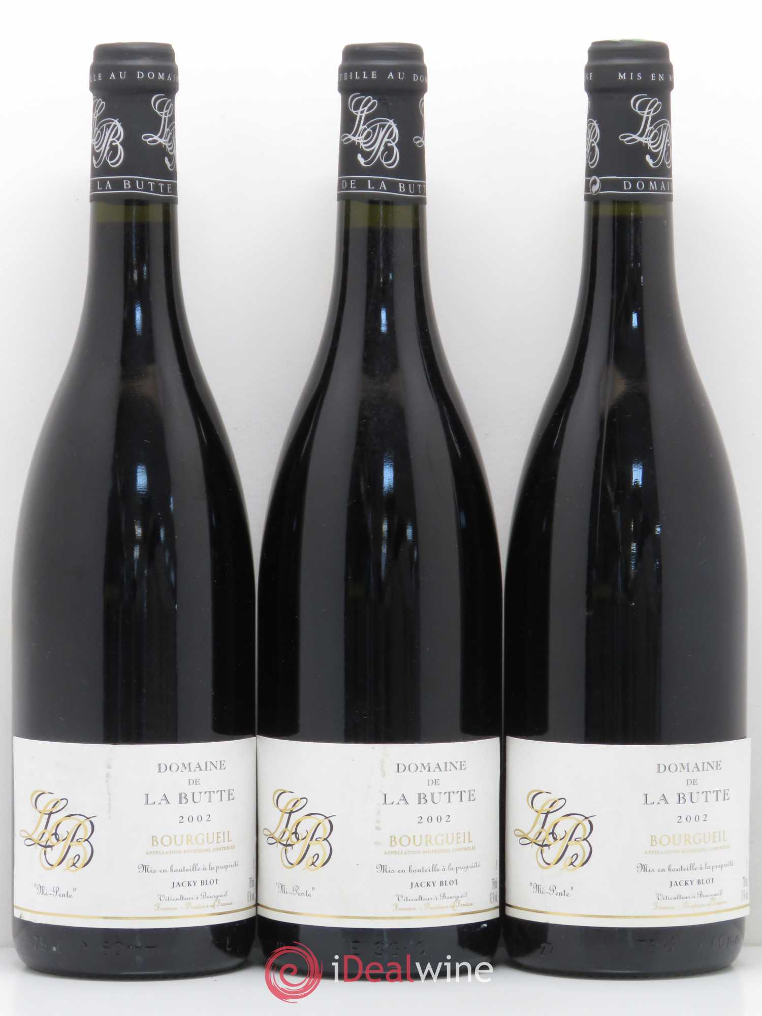Bourgueil Mi-Pente Jacky Blot 2002 - Posten von 3 Flaschen - 0
