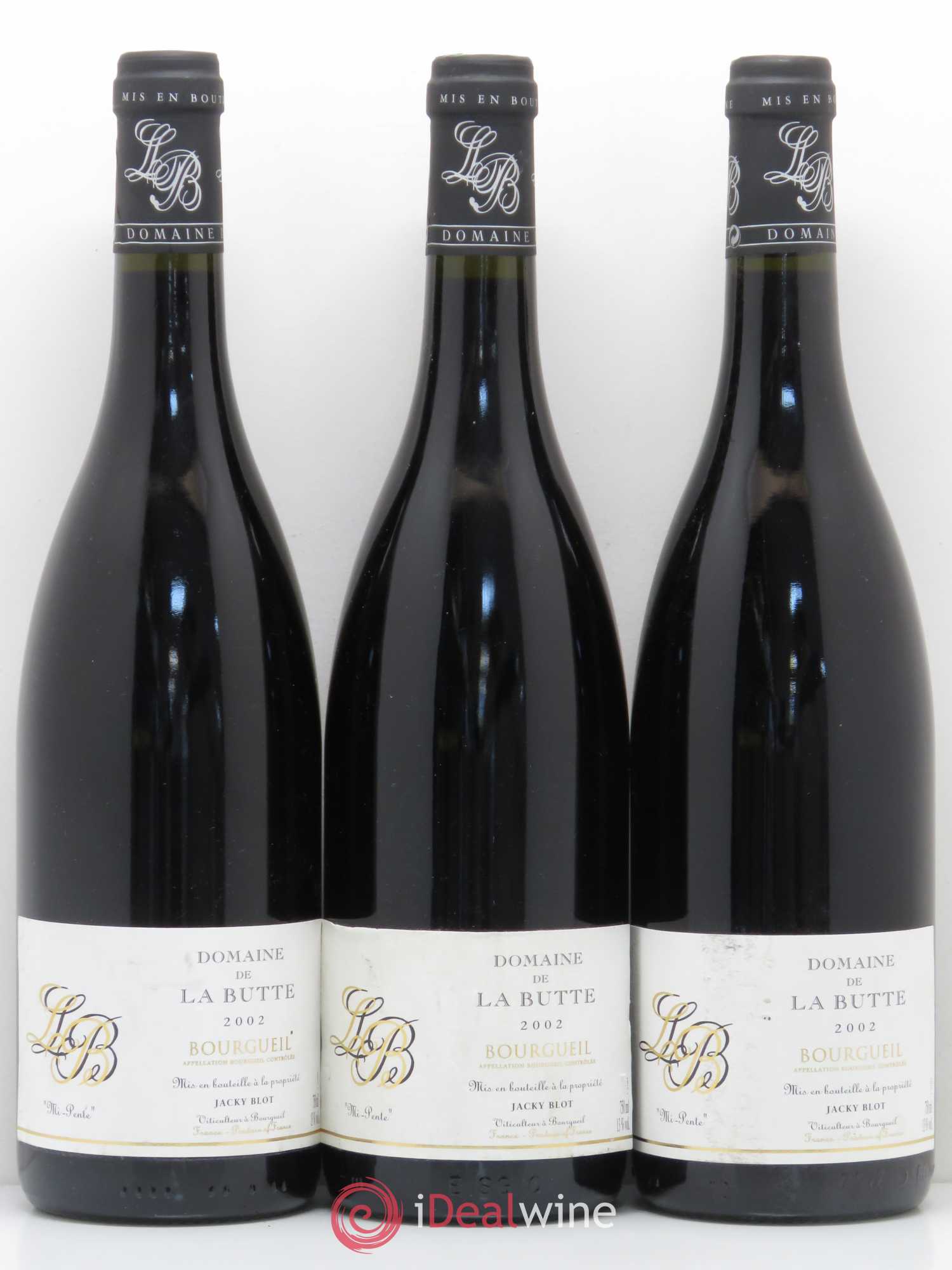 Bourgueil Mi-Pente Jacky Blot 2002 - Posten von 3 Flaschen - 0