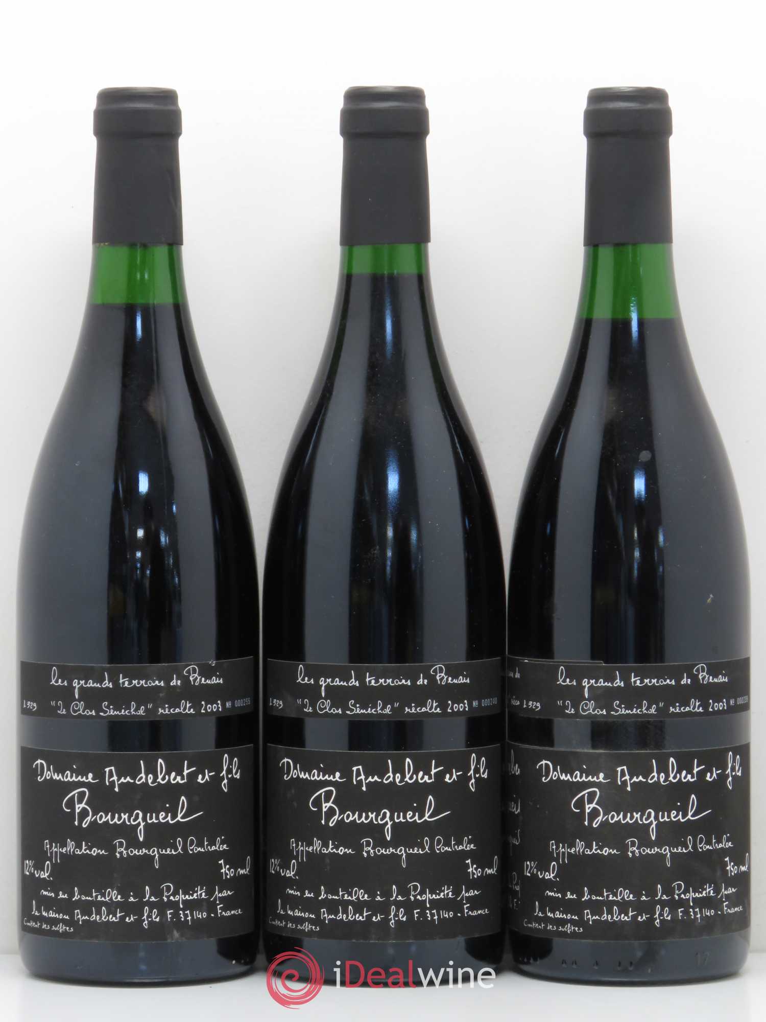 Bourgueil Clos Sénéchal Audebert (sans prix de réserve) 2003 - Posten von 6 Flaschen - 1