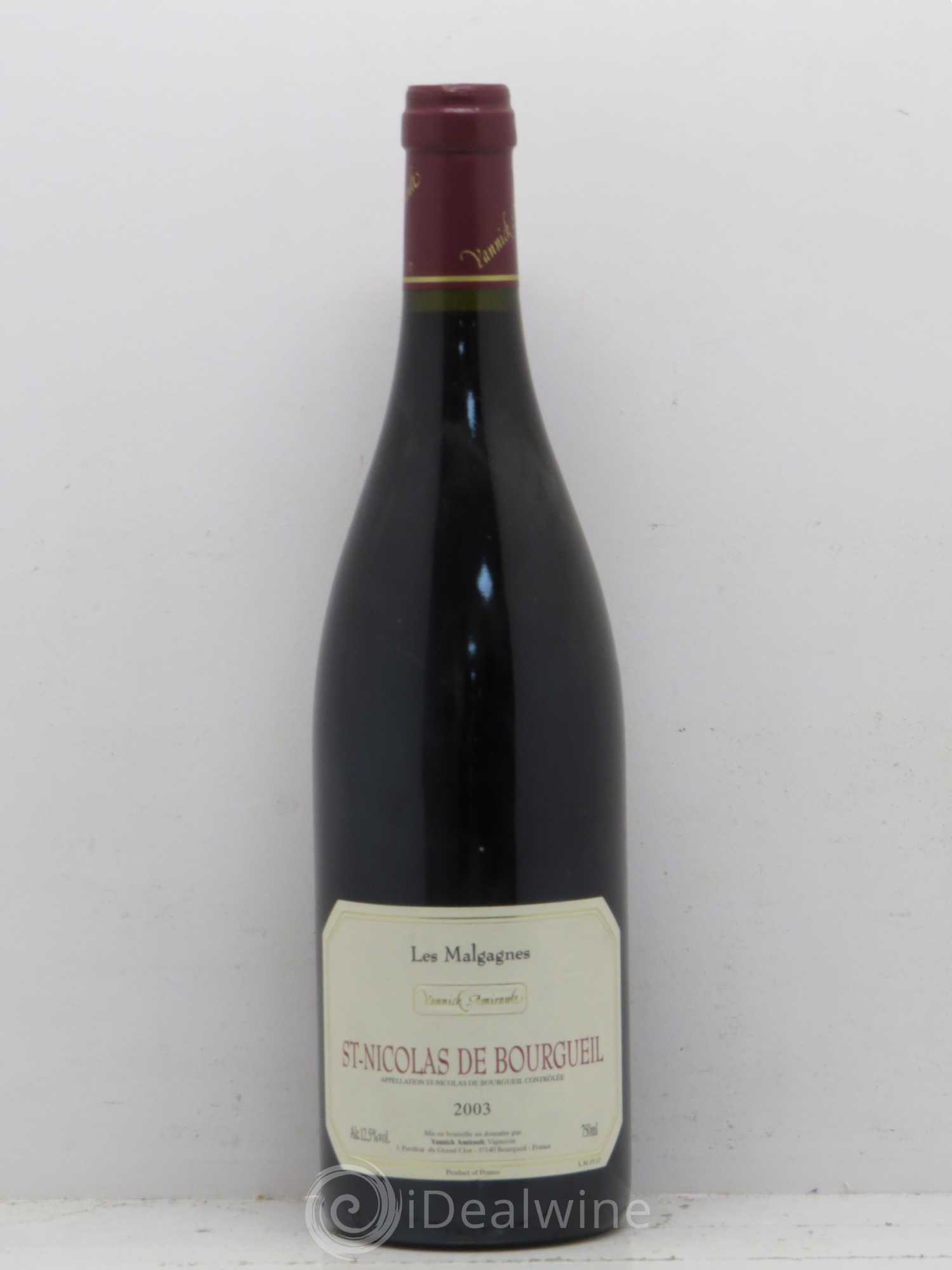 Saint-Nicolas de Bourgueil Les Malgagnes Yannick Amirault (Domaine) 2003 - Lot de 1 bouteille - 0