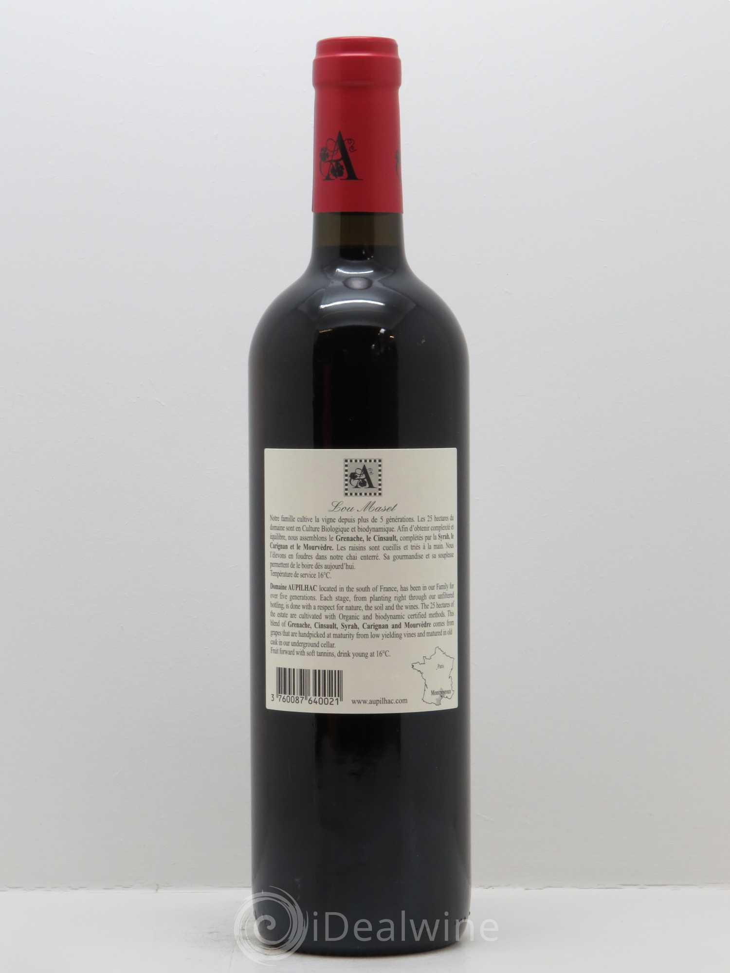 Coteaux du Languedoc Aupilhac (Domaine d') Lou Maset Sylvain Fadat 2016 - Posten von 1 Flasche - 1