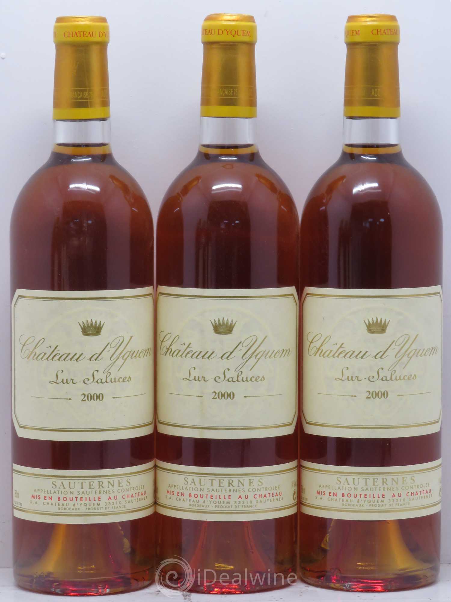 Château d' Yquem 1er Cru Classé Supérieur 2000 - Lot de 6 bouteilles - 1