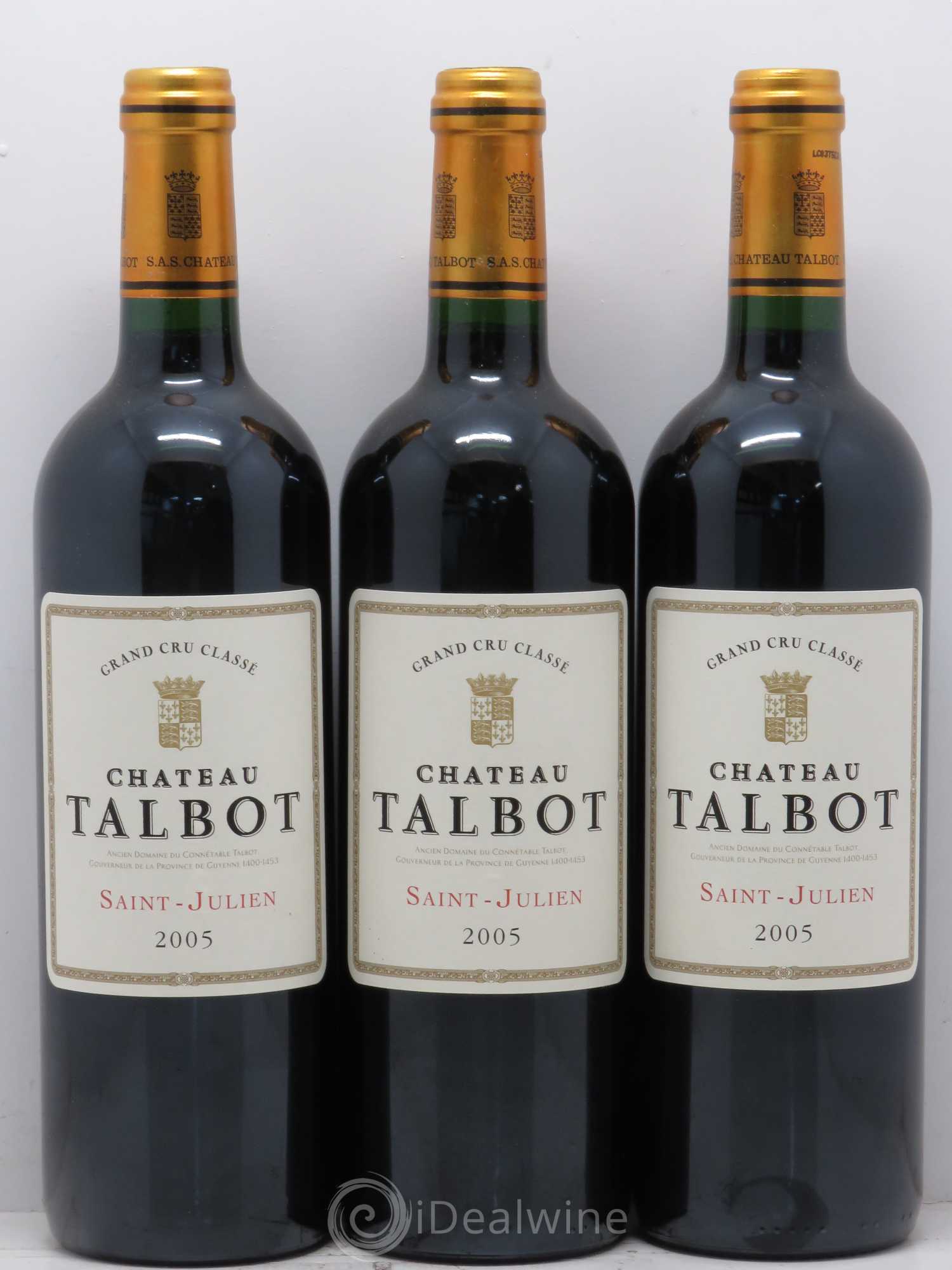Château Talbot 4ème Grand Cru Classé 2005 - Lot de 12 bouteilles - 1