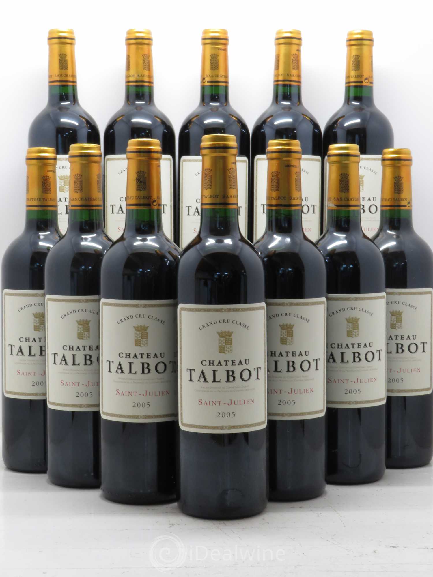 Château Talbot 4ème Grand Cru Classé 2005 - Lot de 12 bouteilles - 0