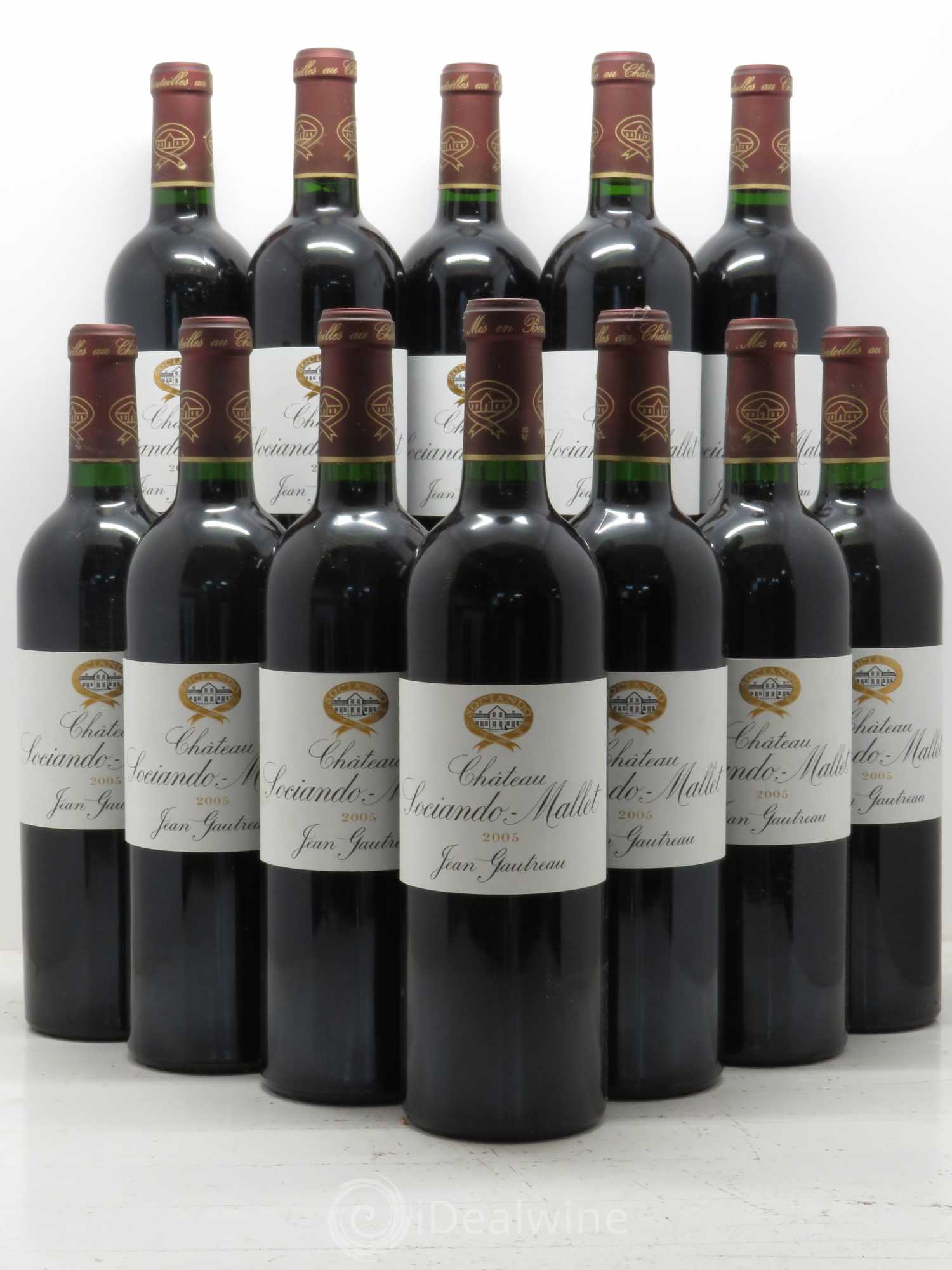 Château Sociando Mallet 2005 - Lot de 12 bouteilles - 0