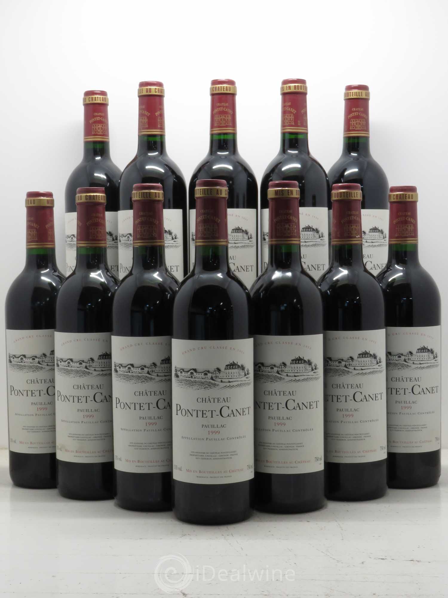 Château Pontet Canet 5ème Grand Cru Classé 1999 - Lot de 12 bouteilles - 0