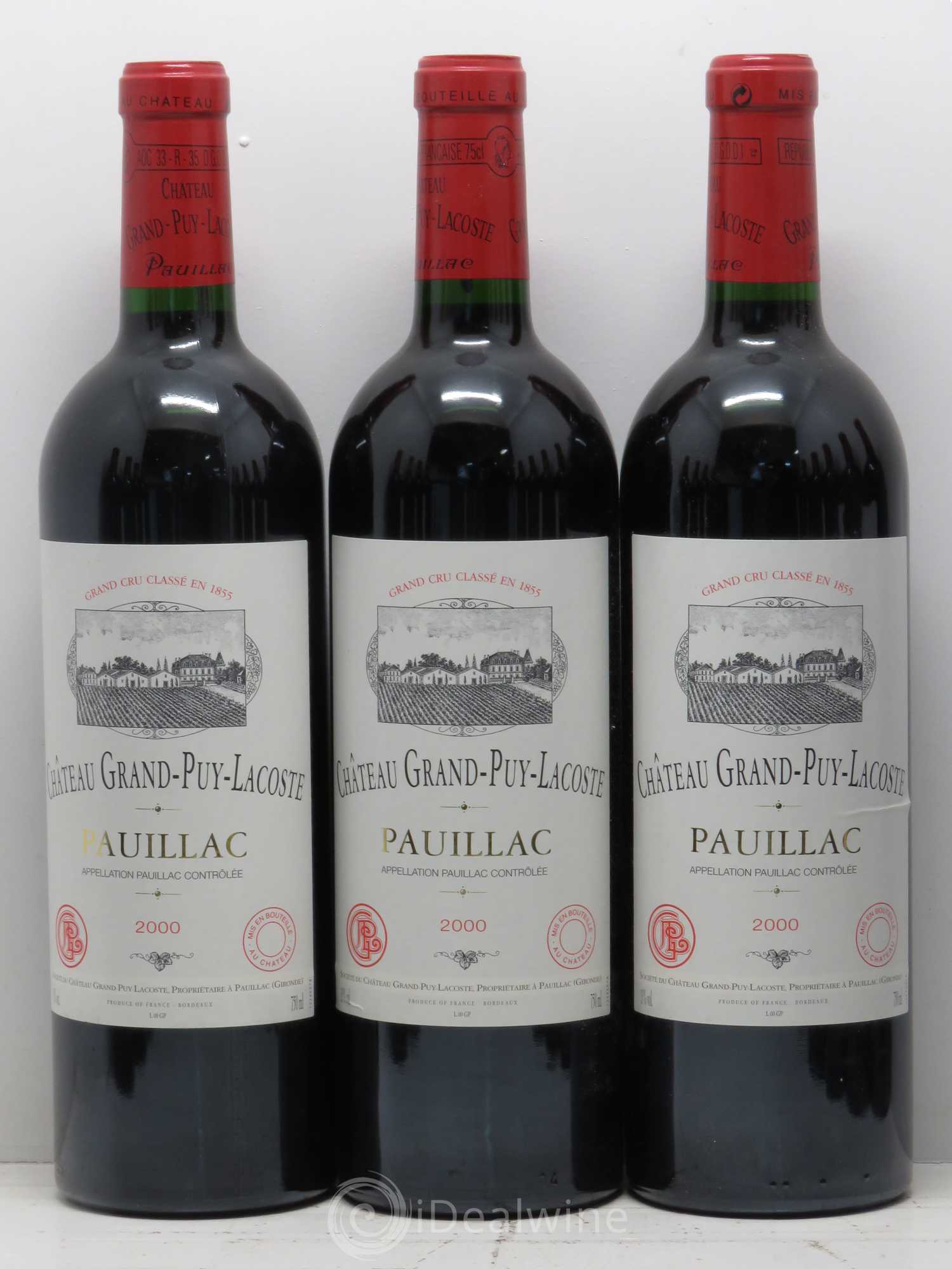 Château Grand Puy Lacoste 5ème Grand Cru Classé 2000 - Lot de 12 bouteilles - 1