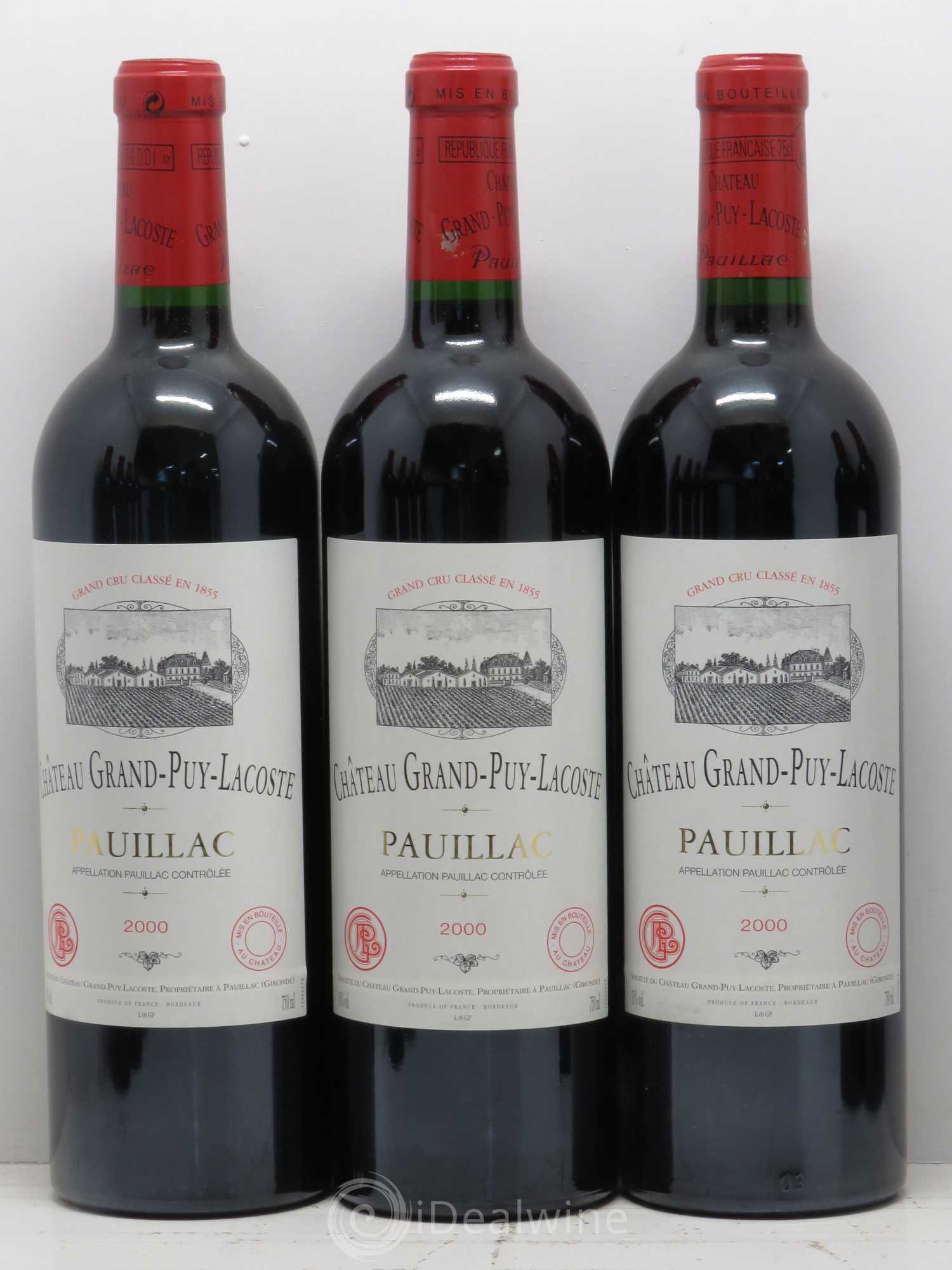 Château Grand Puy Lacoste 5ème Grand Cru Classé 2000 - Lot de 12 bouteilles - 2