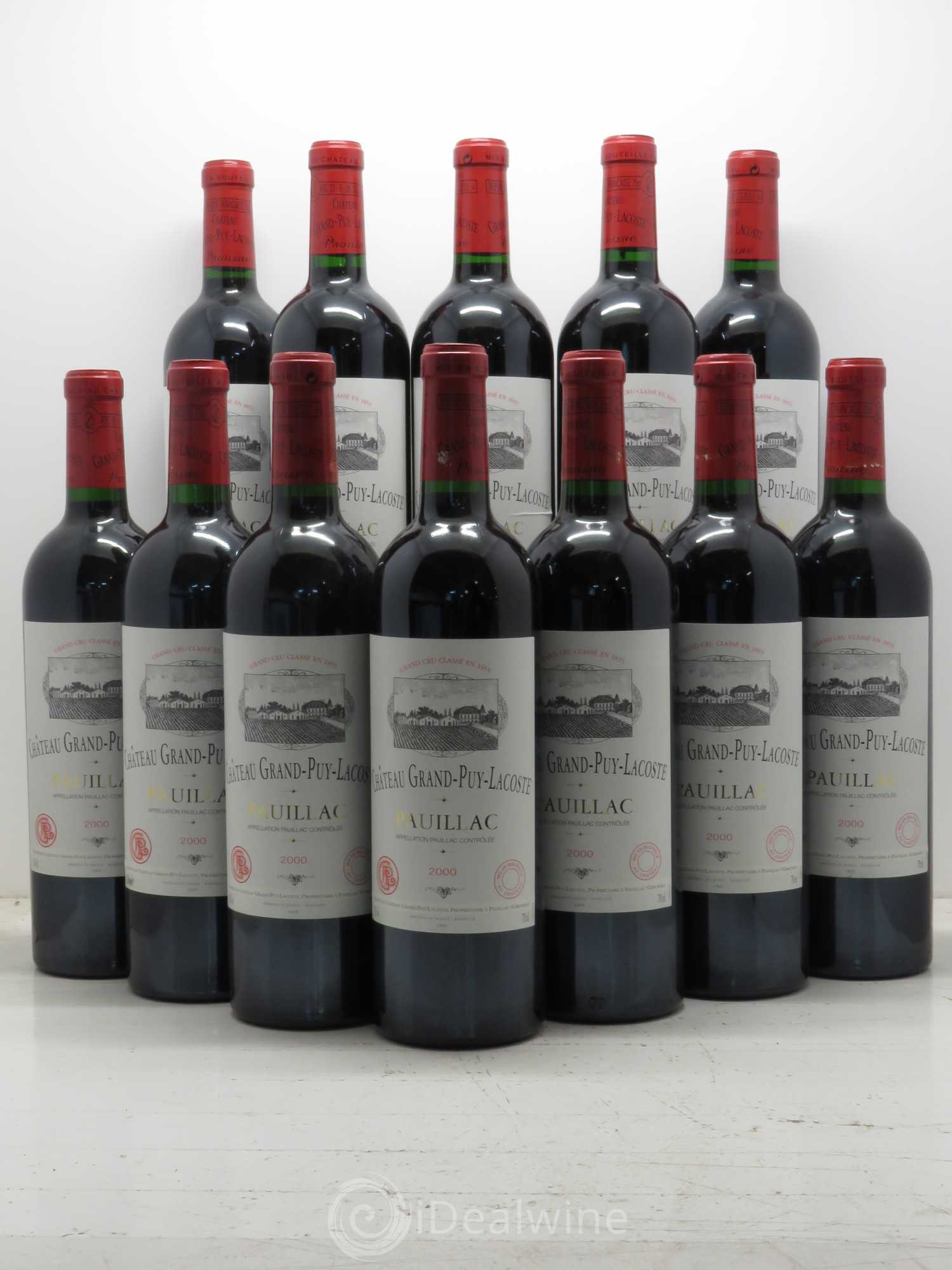 Château Grand Puy Lacoste 5ème Grand Cru Classé 2000 - Lot de 12 bouteilles - 0