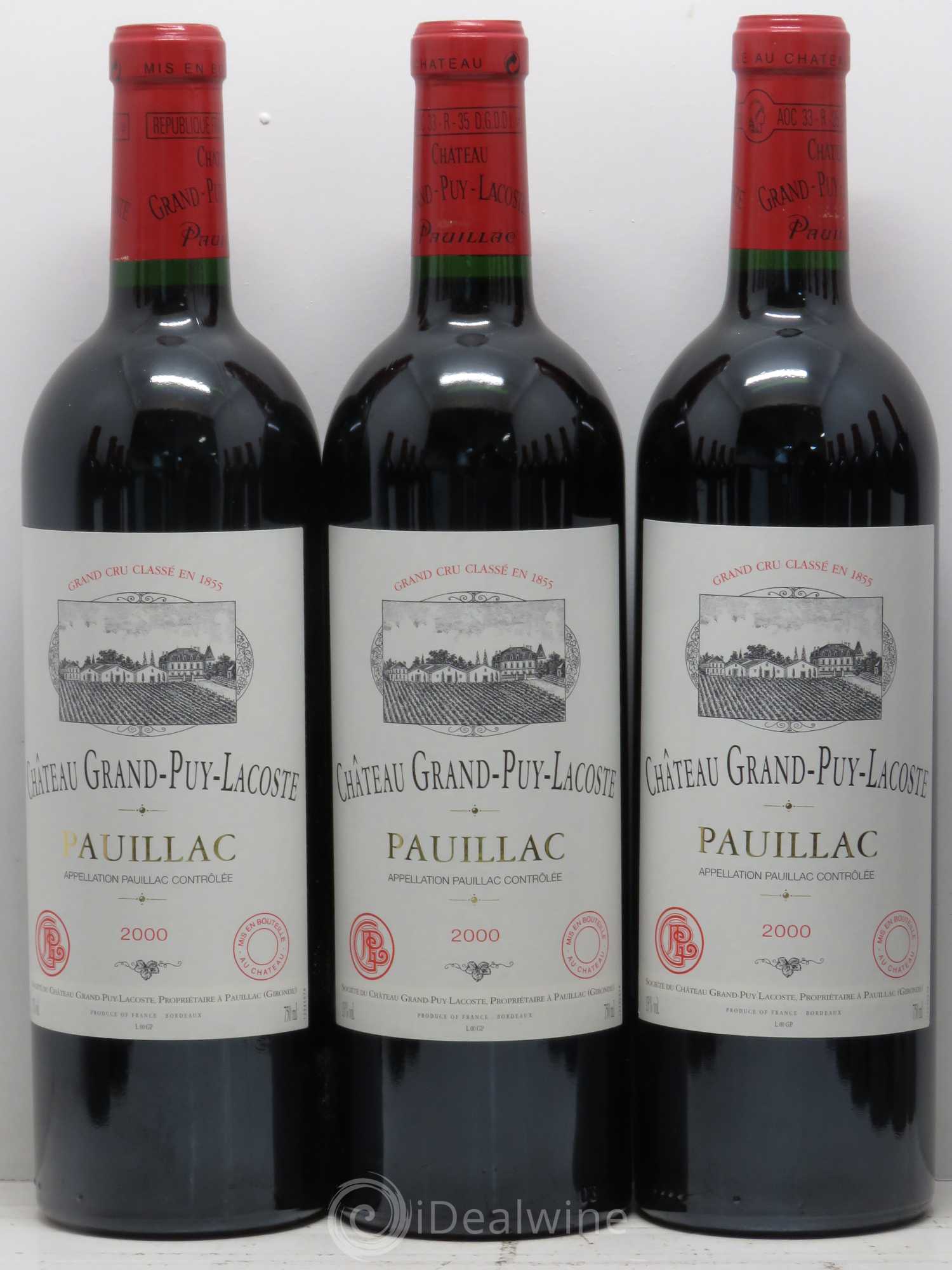 Château Grand Puy Lacoste 5ème Grand Cru Classé 2000 - Lot de 12 bouteilles - 1