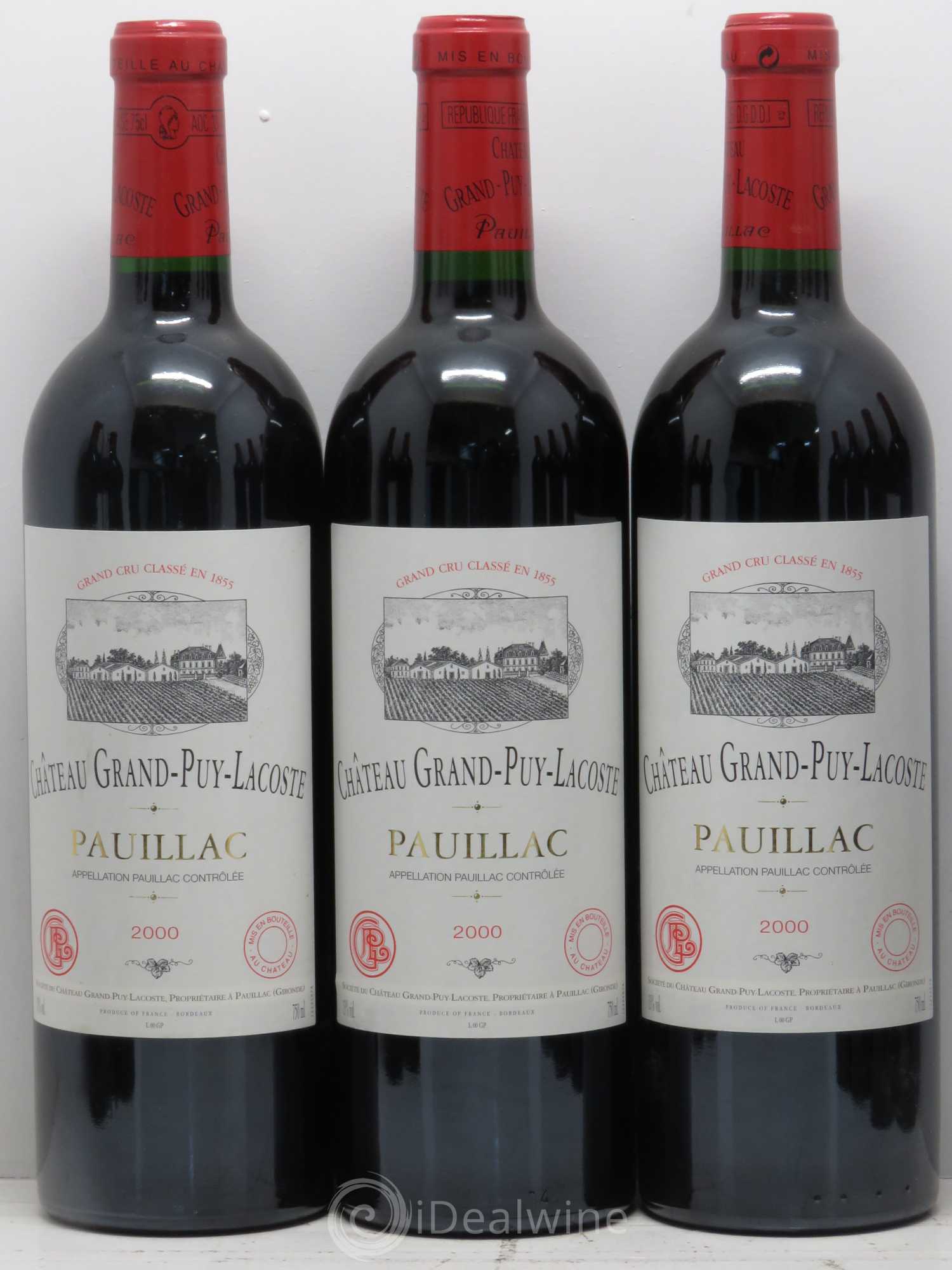 Château Grand Puy Lacoste 5ème Grand Cru Classé 2000 - Lot de 12 bouteilles - 2