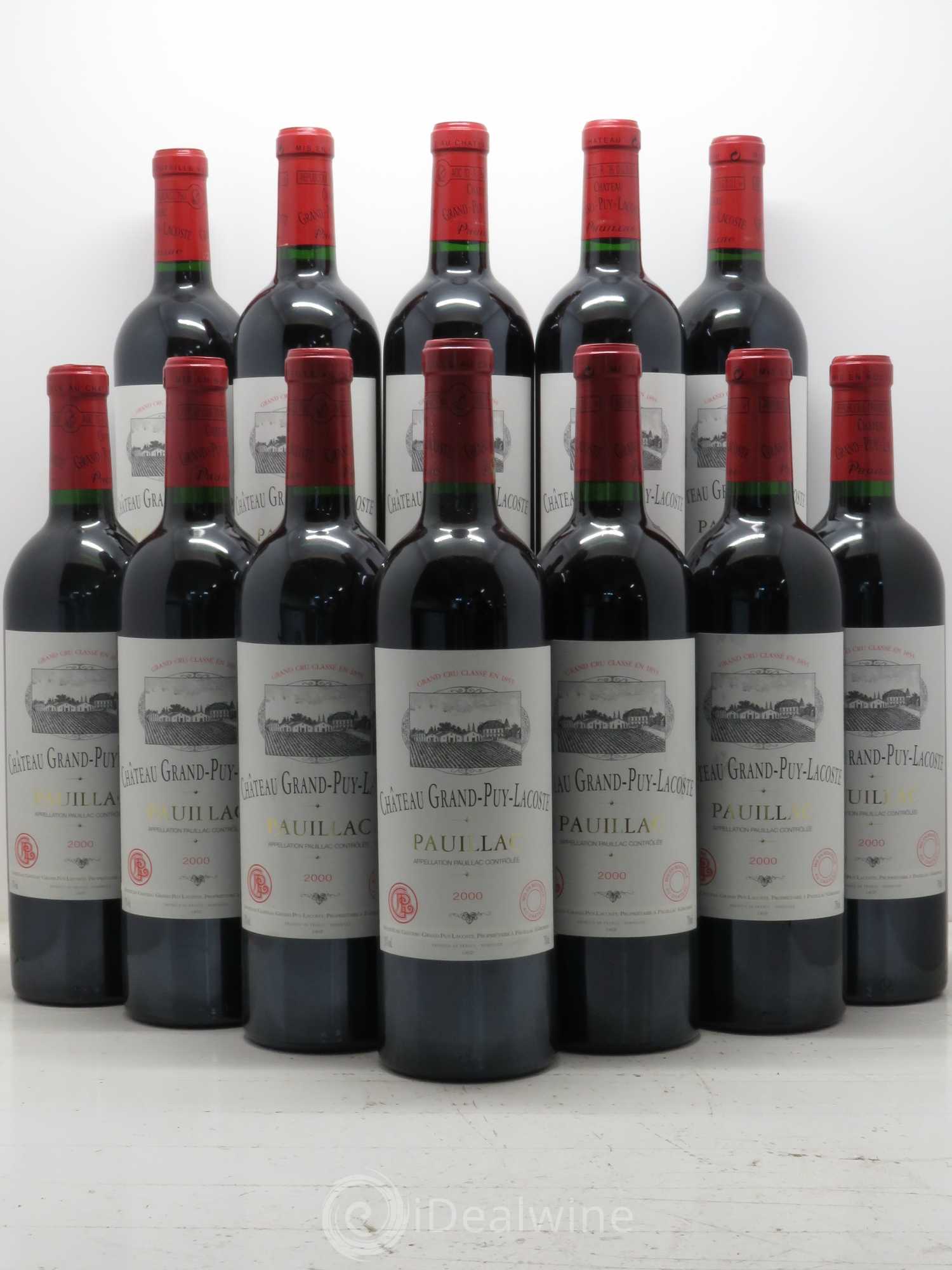 Château Grand Puy Lacoste 5ème Grand Cru Classé 2000 - Lot de 12 bouteilles - 0