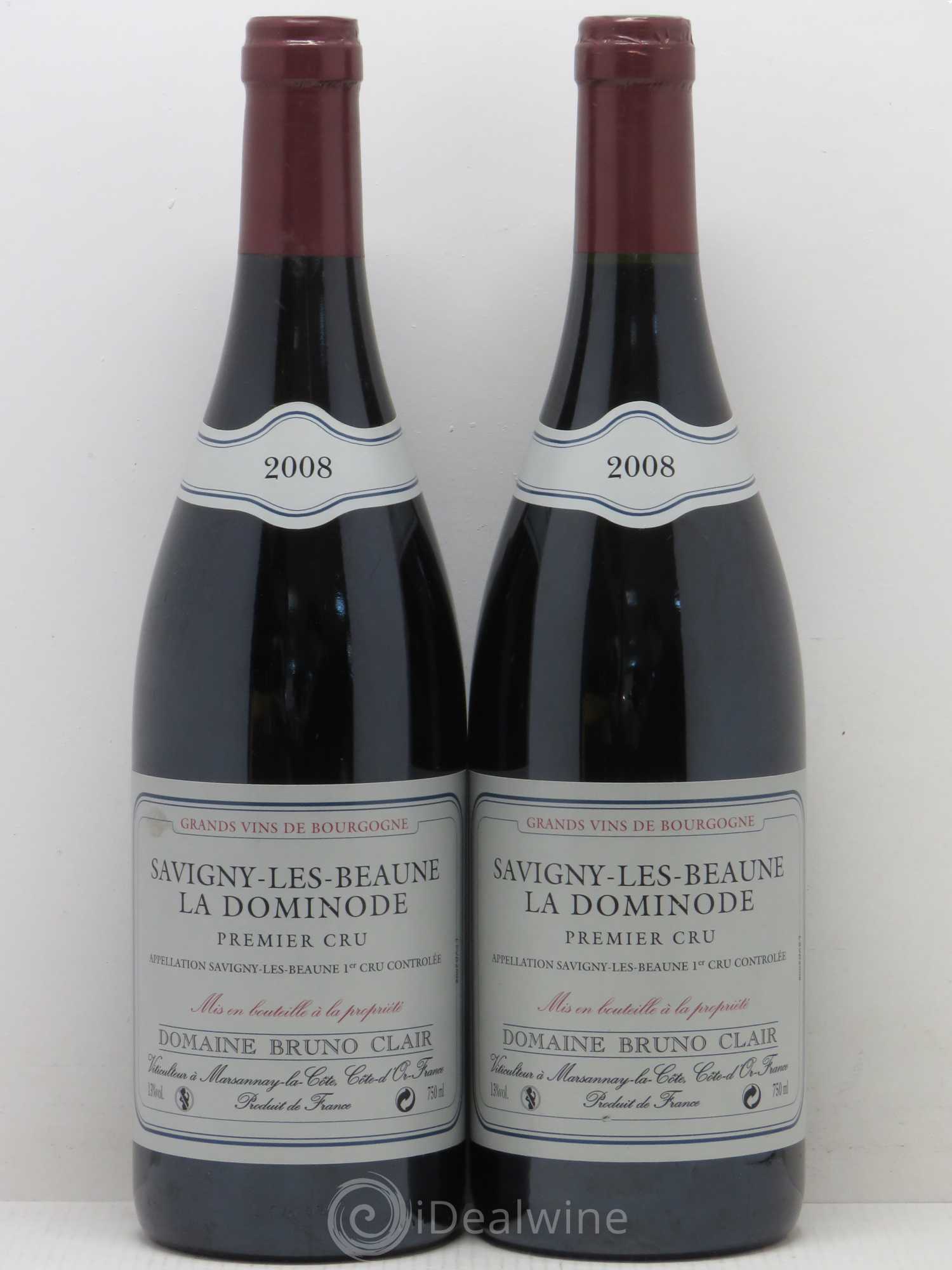 Savigny-lès-Beaune 1er Cru La Dominode Bruno Clair (Domaine) (sans prix de réserve) 2008 - Lot de 2 bouteilles - 0