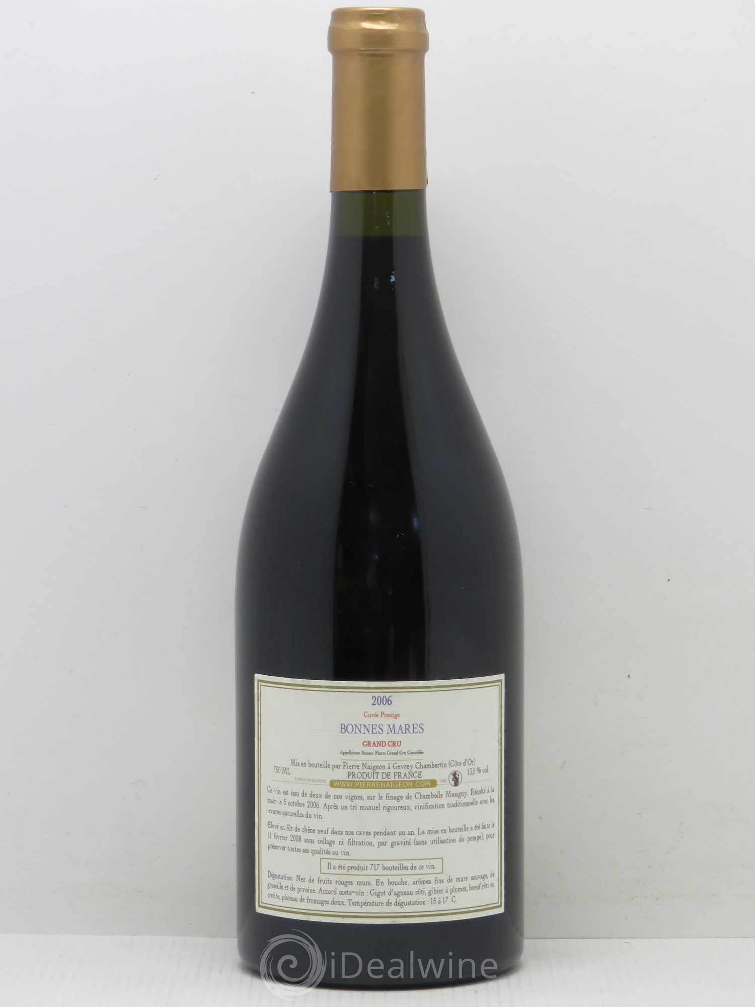 Bonnes-Mares Grand Cru Cuvée Prestige Pierre Naigeon (Domaine)  (sans prix de réserve) 2006 - Lot de 1 bouteille - 1