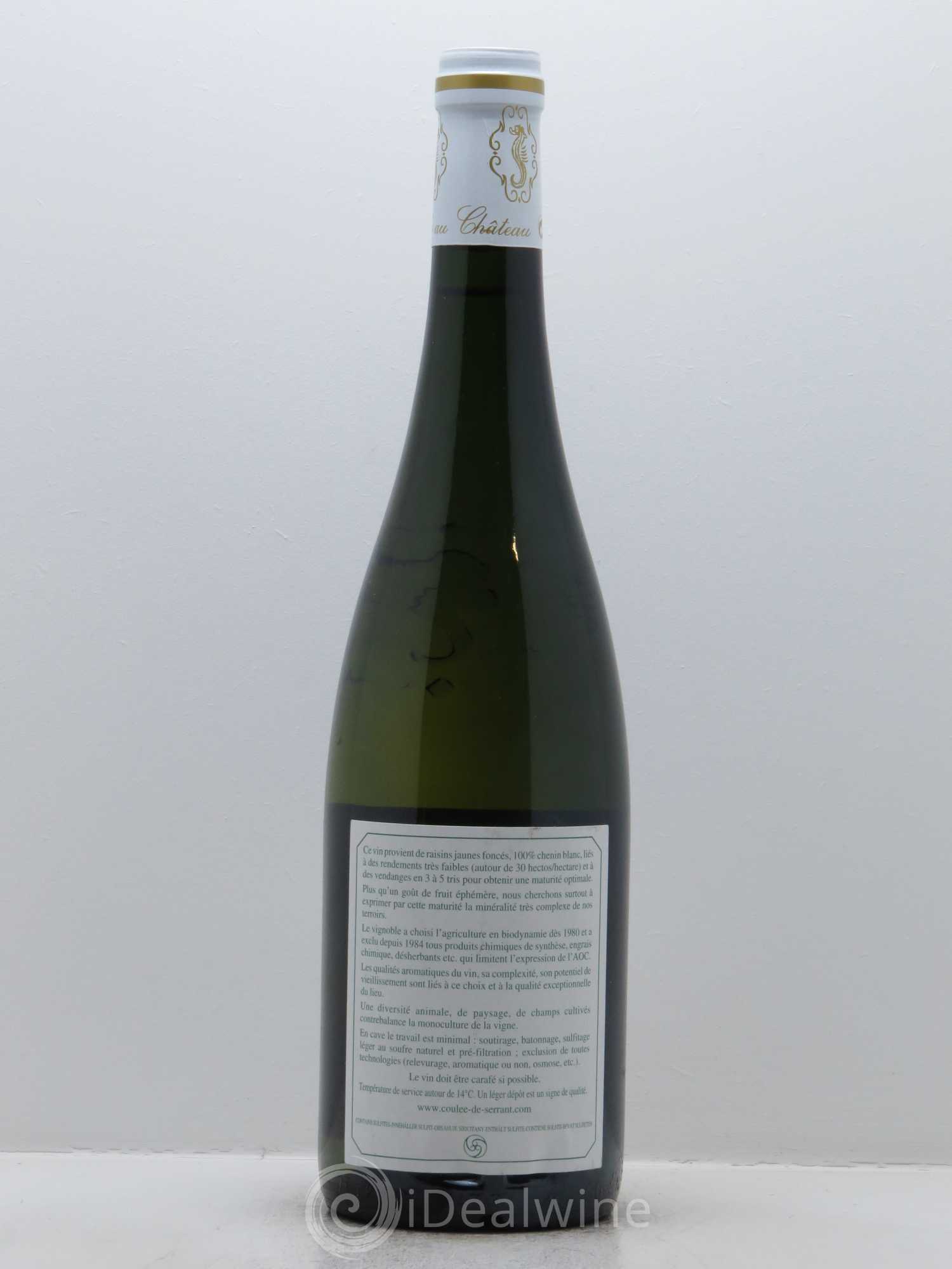 Savennières Roche aux Moines Clos de la Bergerie Vignobles de la Coulée de Serrant - Nicolas Joly 2016 - Lot de 1 bouteille - 1