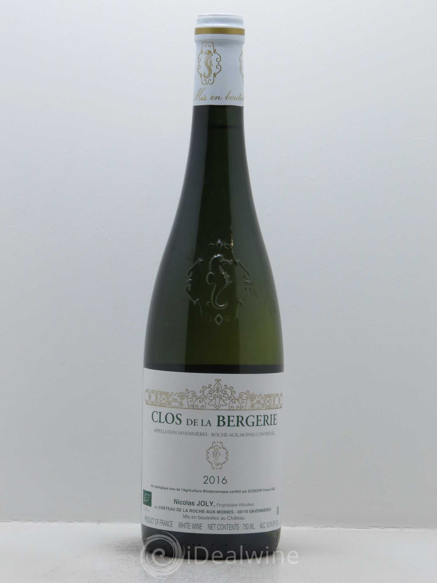 Savennières Roche aux Moines Clos de la Bergerie Vignobles de la Coulée de Serrant - Nicolas Joly 2016 - Lot de 1 bouteille - 0