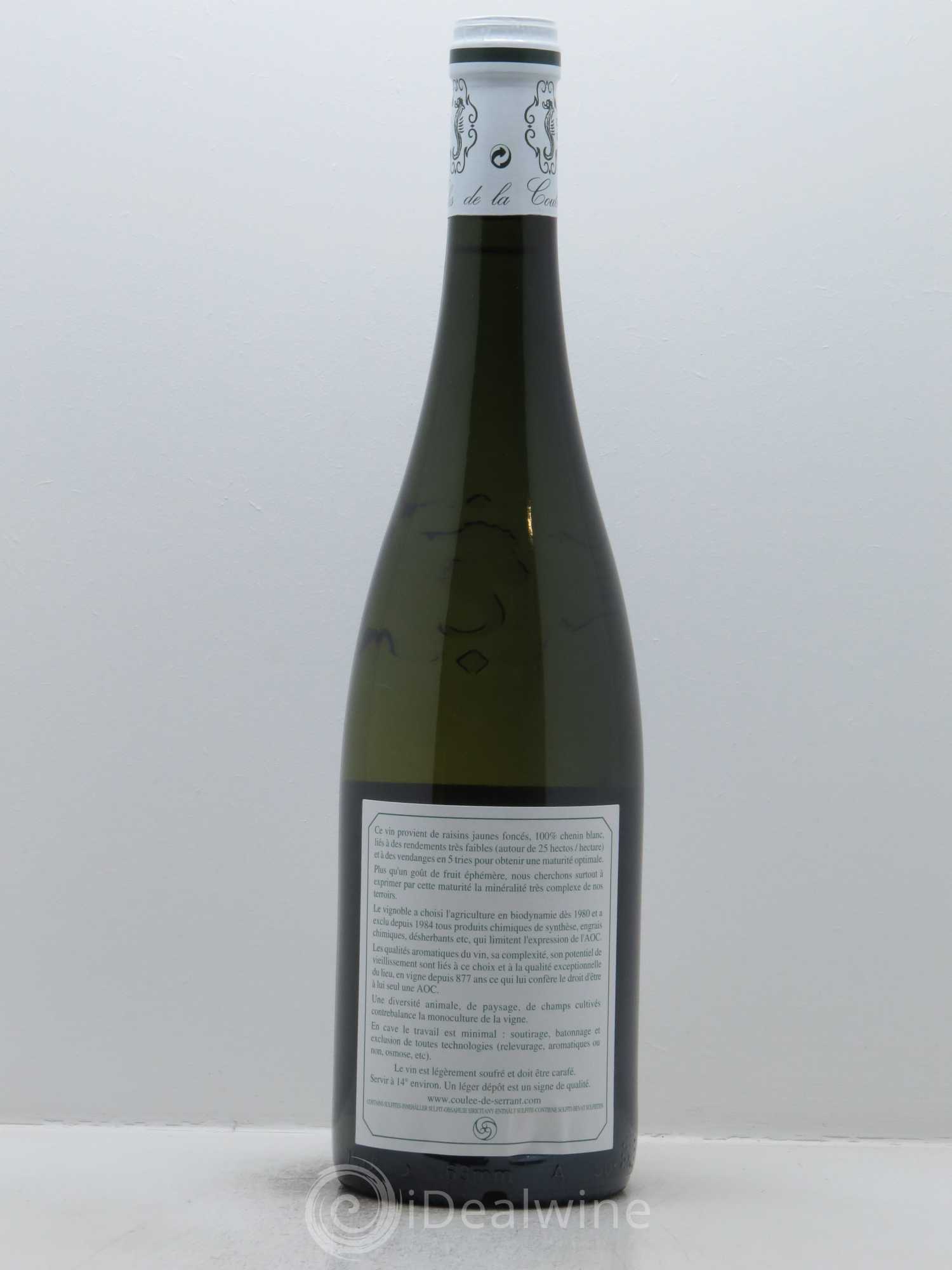 Savennières Clos de la Coulée de Serrant Vignobles de la Coulée de Serrant - Nicolas Joly 2016 - Lot de 1 bouteille - 1
