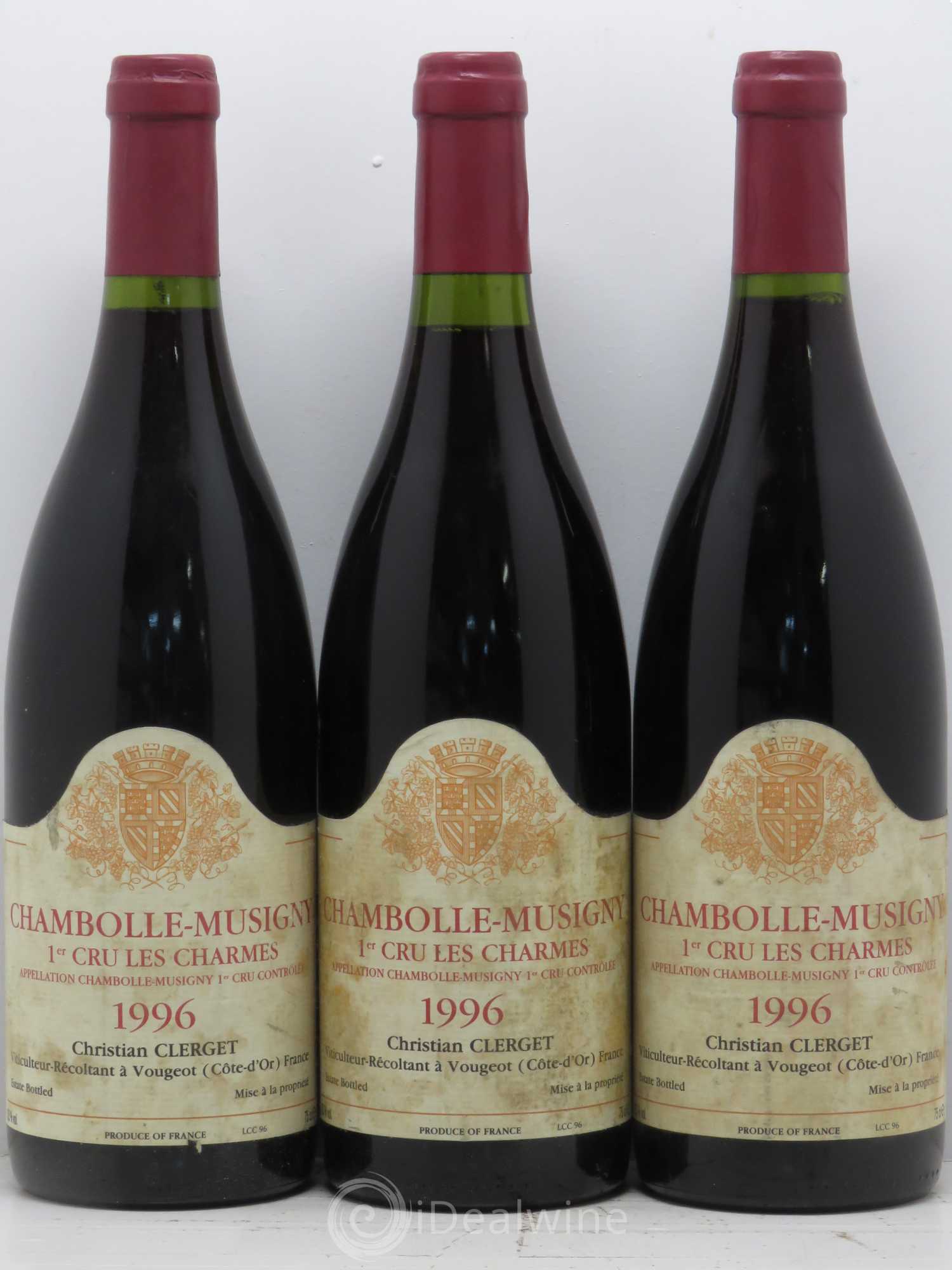 Chambolle-Musigny 1er Cru Les Charmes Christian Clerget 1996 - Lot de 6 bouteilles - 2
