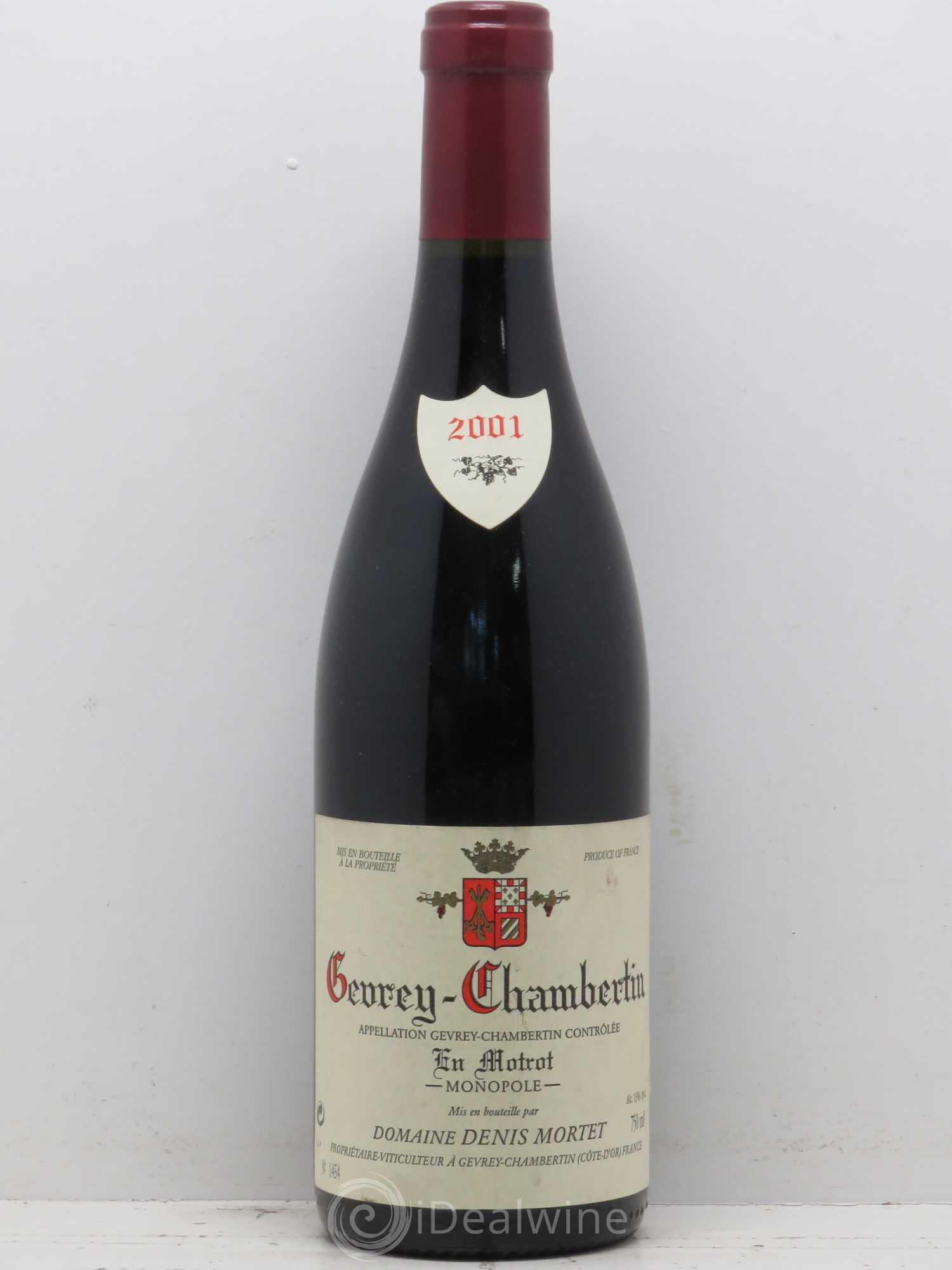Gevrey-Chambertin En Motrot Denis Mortet (Domaine) 2001 - Lot de 1 bouteille - 0