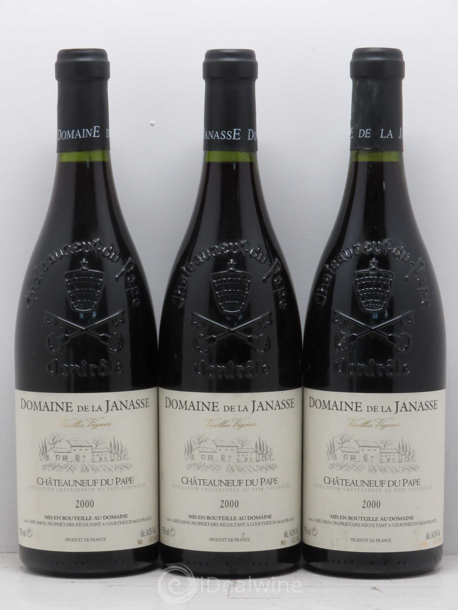 Châteauneuf-du-Pape Cuvée Vieilles Vignes La Janasse (Domaine de) 2000 - Lot de 3 bouteilles - 0