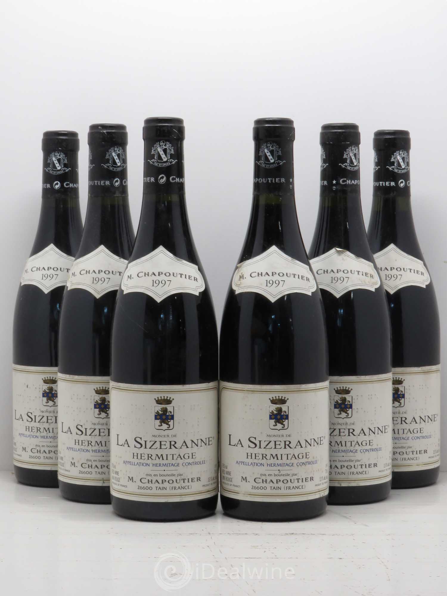Hermitage Monier de La Sizeranne Chapoutier 1997 - Lot de 6 bouteilles - 0