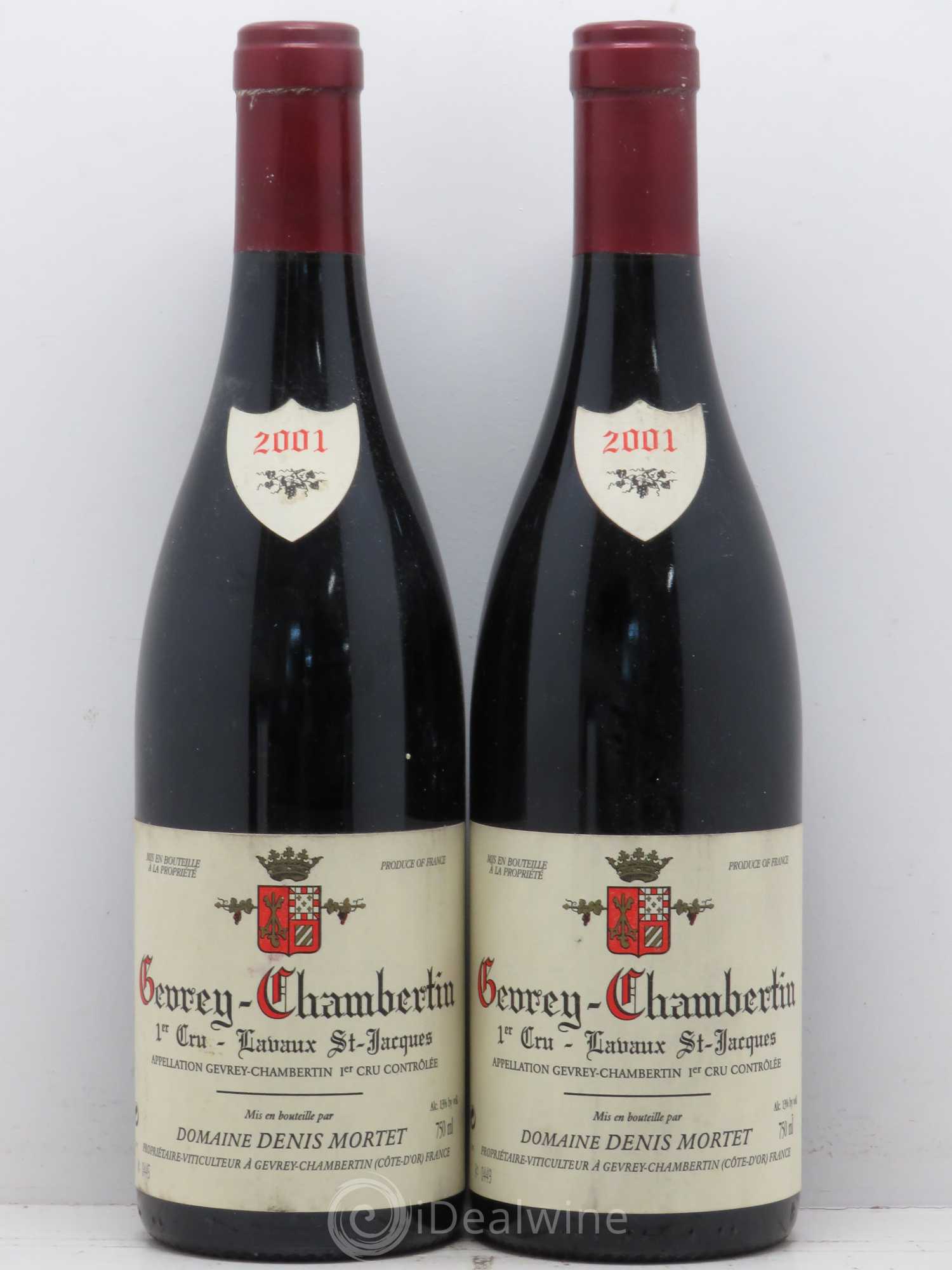 Gevrey-Chambertin 1er Cru Lavaux Saint Jacques Denis Mortet (Domaine) 2001 - Lot de 2 bouteilles - 0