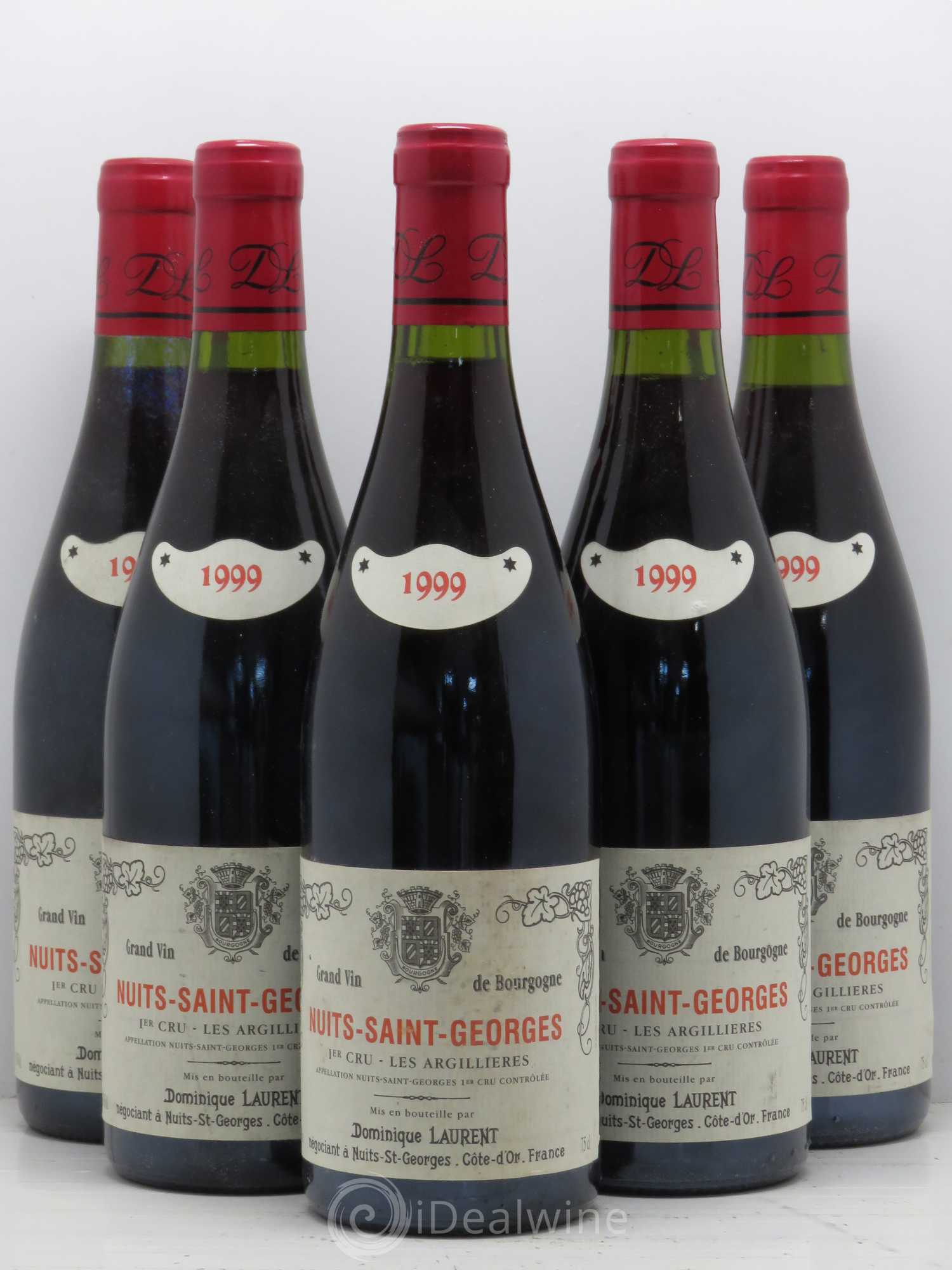 Nuits-Saint-Georges 1er Cru Argillieres Dominique Laurent 1999 - Posten von 5 Flaschen - 0