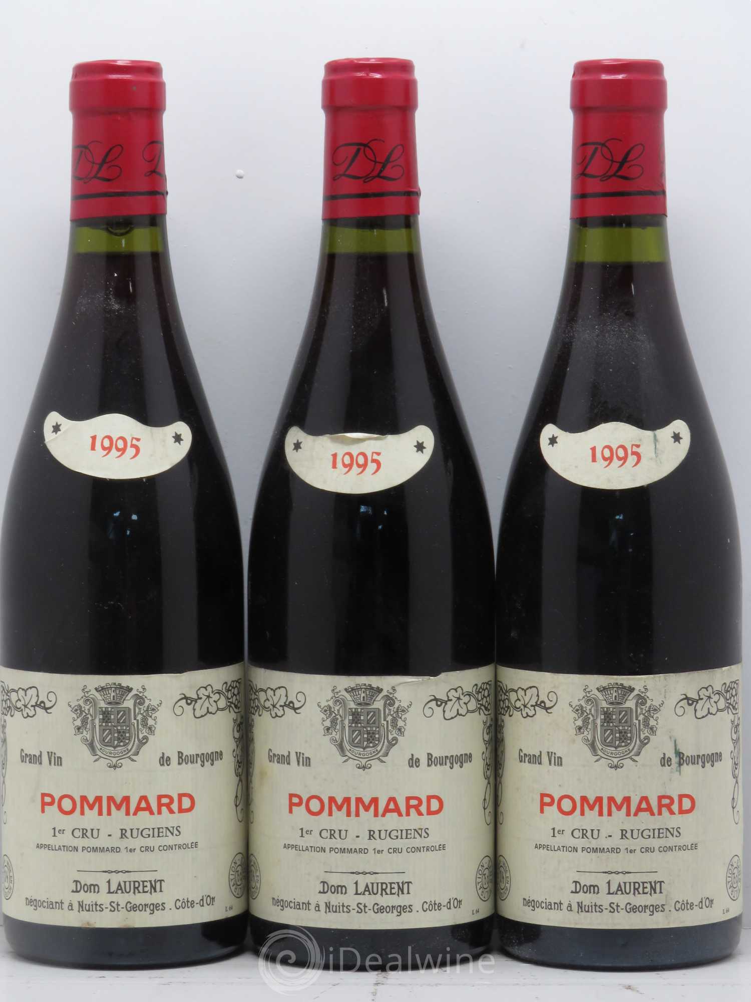 Pommard 1er Cru Rugiens Laurent Père et Fils 1995 - Lot de 3 bouteilles - 0
