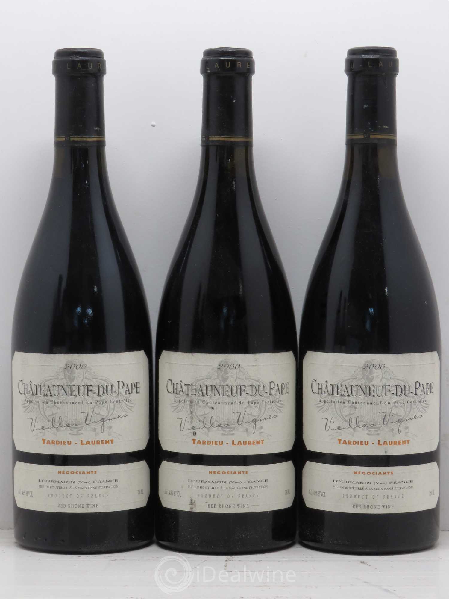 Châteauneuf-du-Pape Tardieu-Laurent Vieilles vignes Famille Tardieu 2000 - Lot de 5 bouteilles - 1