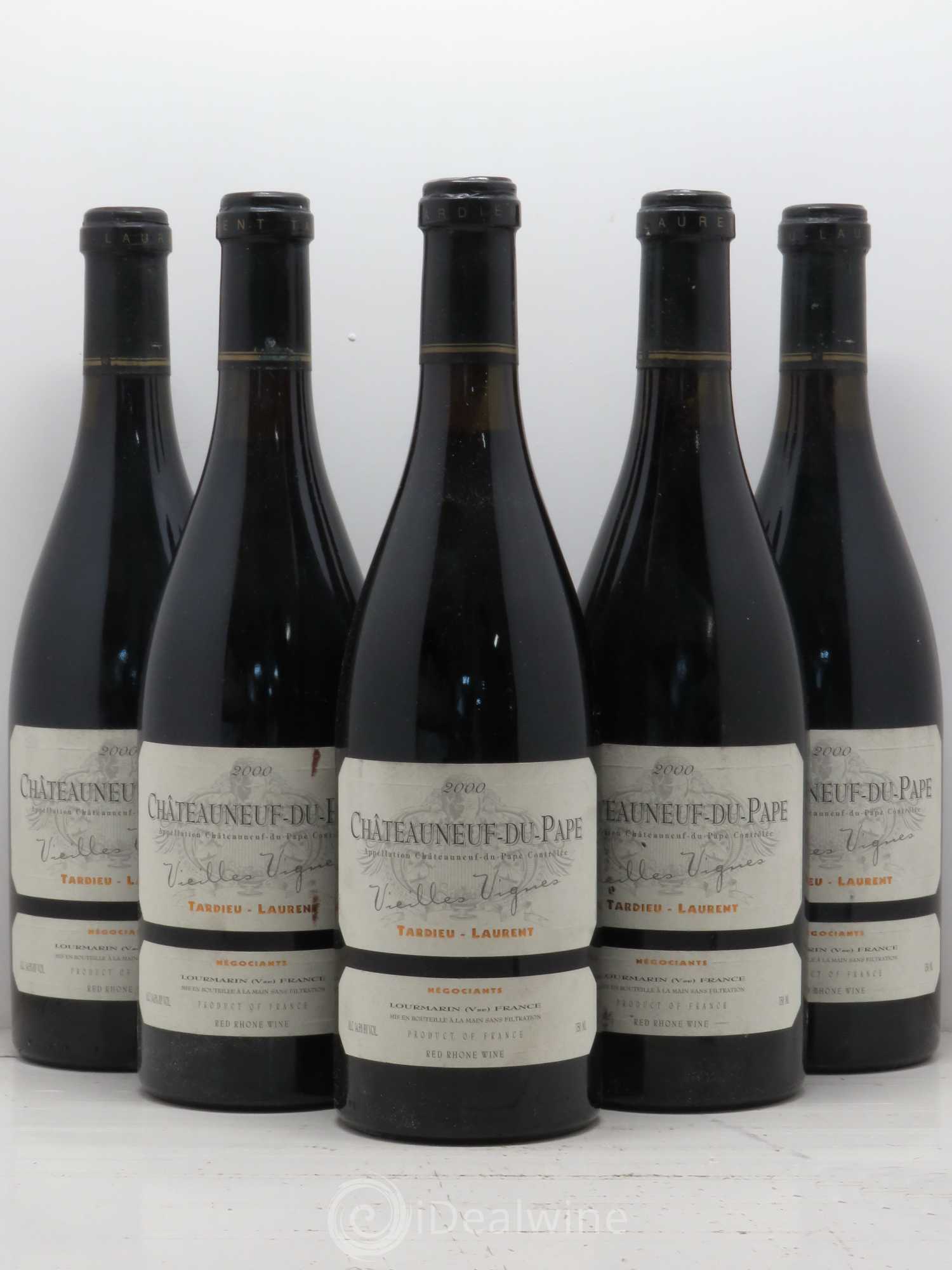 Châteauneuf-du-Pape Tardieu-Laurent Vieilles vignes Famille Tardieu 2000 - Lot de 5 bouteilles - 0