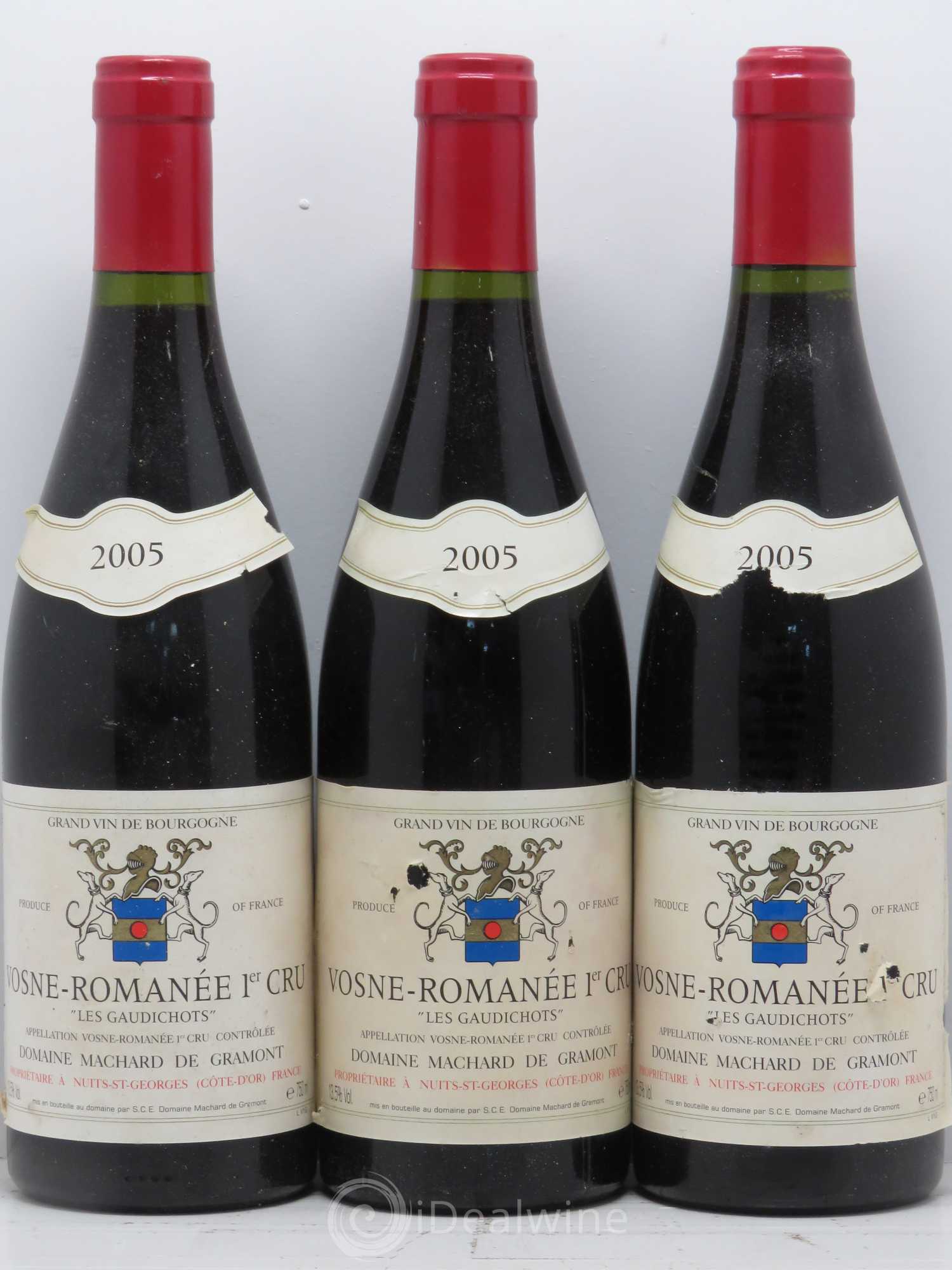 Vosne-Romanée 1er Cru Les Gaudichots Machard De Gramont 2005 - Posten von 3 Flaschen - 0