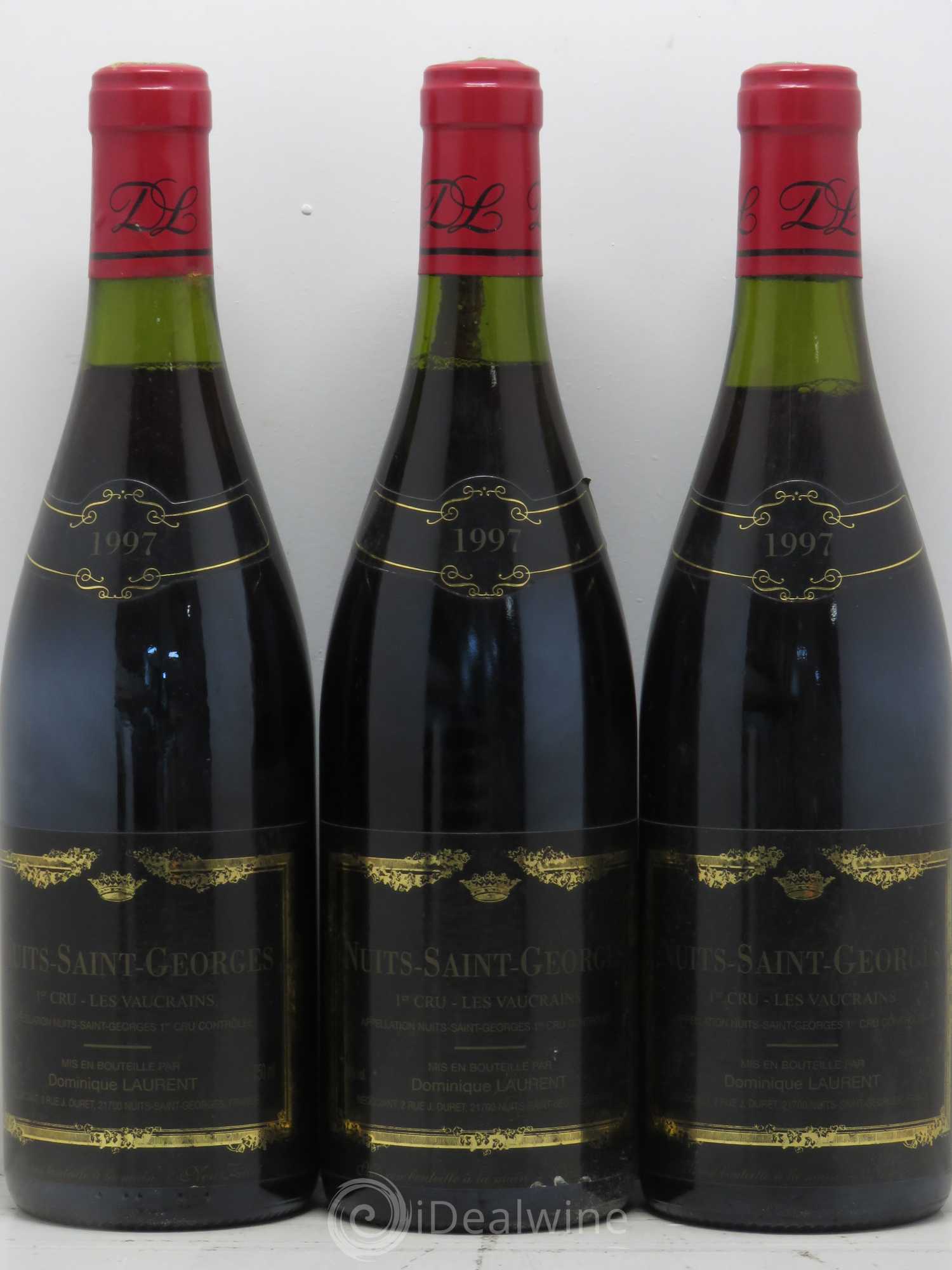 Nuits-Saint-Georges 1er Cru Les Vaucrains Dominique Laurent 1997 - Lot de 3 bouteilles - 0