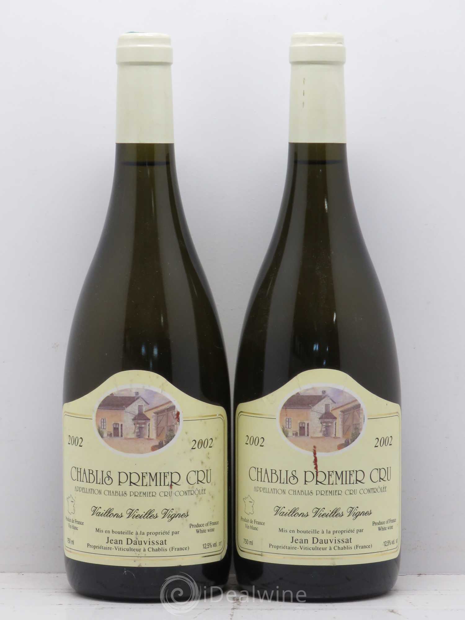 Chablis 1er Cru Vaillons Vieilles Vignes Jean Dauvissat 2002 - Posten von 2 Flaschen - 0