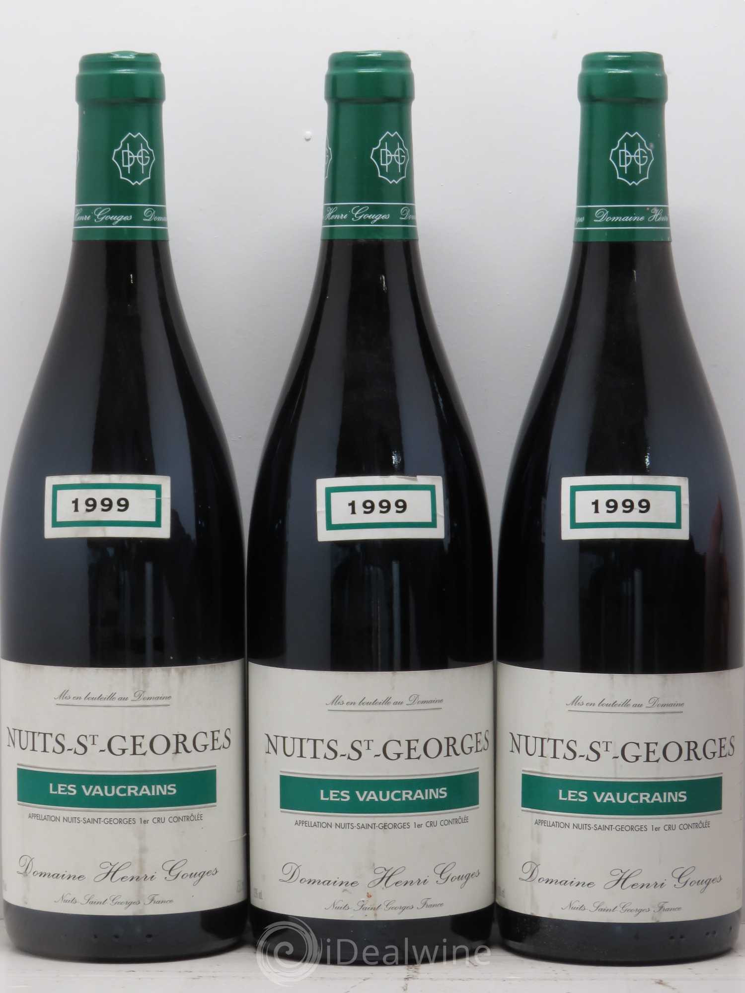 Nuits-Saint-Georges 1er Cru Les Vaucrains Henri Gouges 1999 - Lot de 3 bouteilles - 0