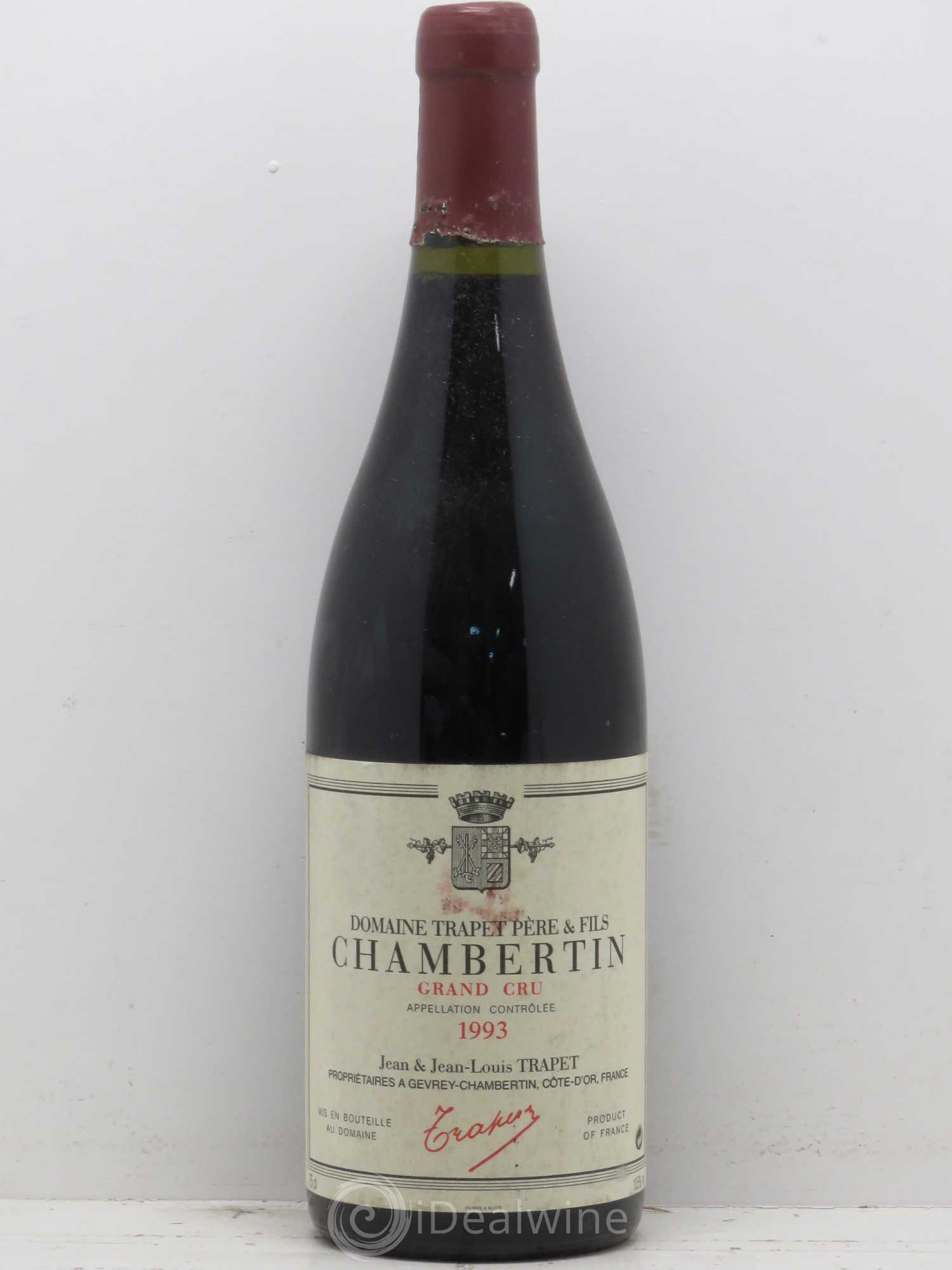 Chambertin Grand Cru Domaine Trapet 1993 - Lot de 1 bouteille - 0