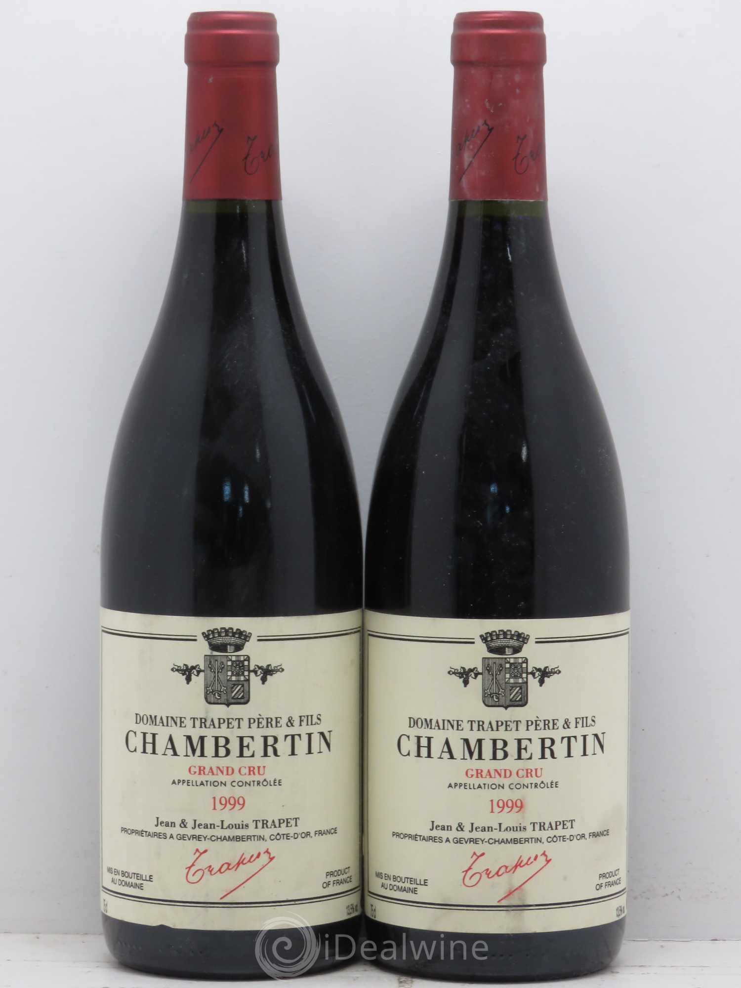 Chambertin Grand Cru Domaine Trapet 1999 - Lot de 2 bouteilles - 0