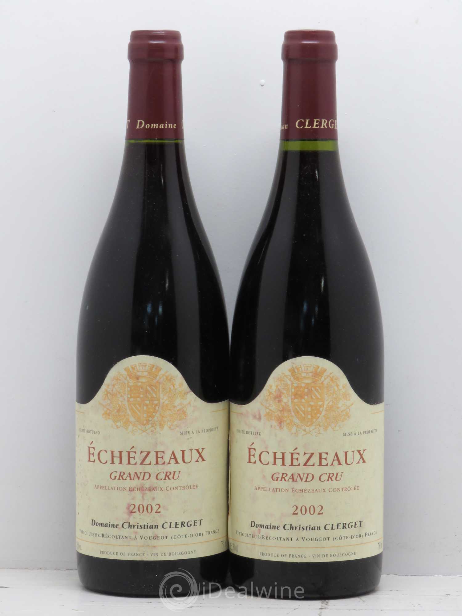 Echezeaux Grand Cru Christian Clerget 2002 - Lot de 2 bouteilles - 0