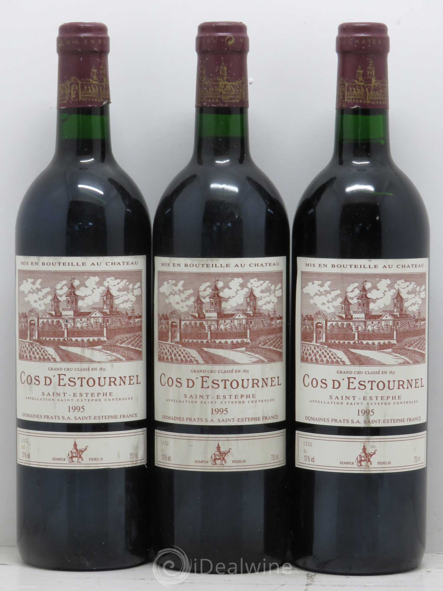 Cos d'Estournel 2ème Grand Cru Classé 1995 - Lot de 3 bouteilles - 0