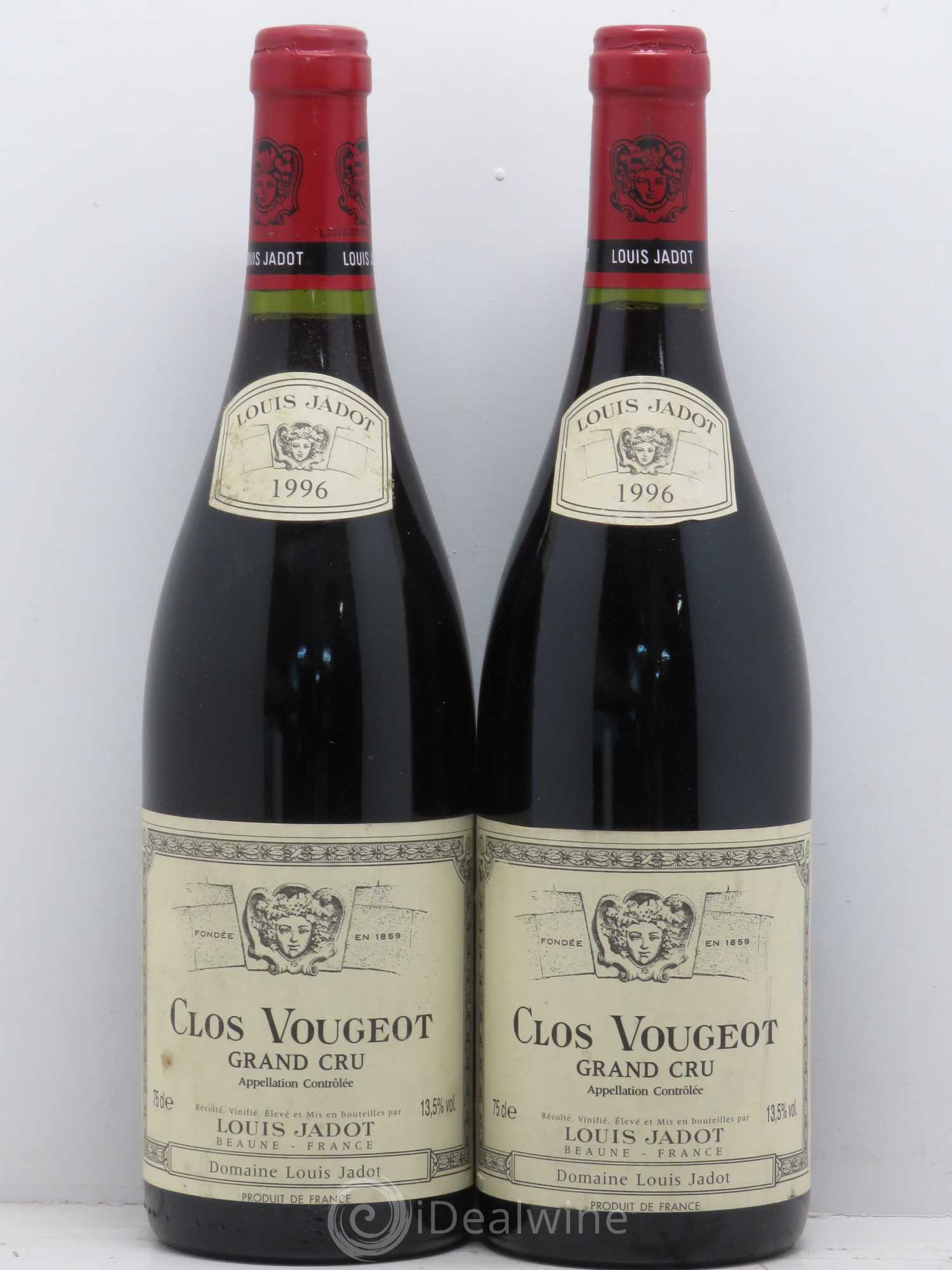 Clos de Vougeot Grand Cru Louis Jadot (Domaine) 1996 - Lot de 2 bouteilles - 0