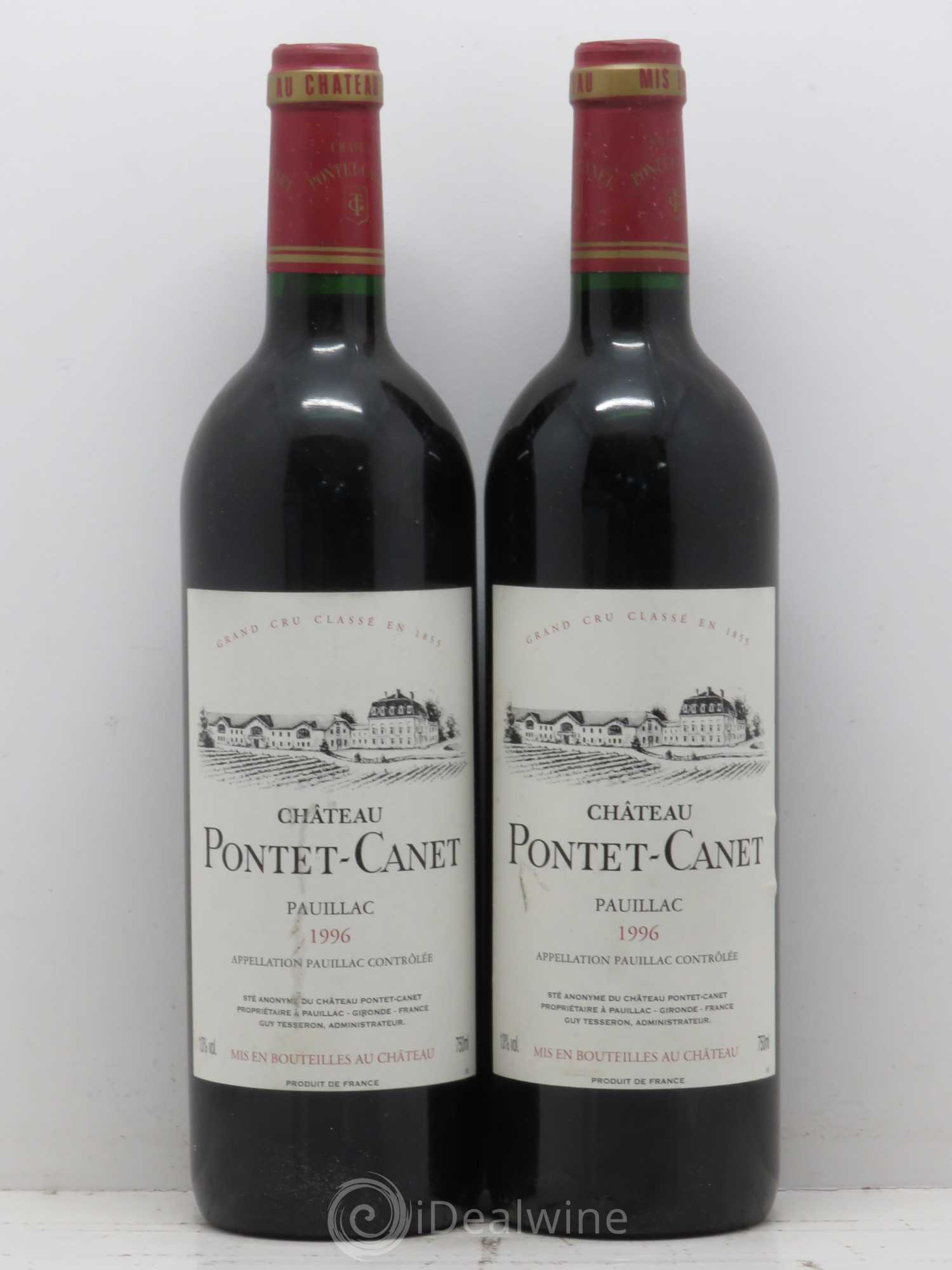 Château Pontet Canet 5ème Grand Cru Classé 1996 - Lot de 5 bouteilles - 2