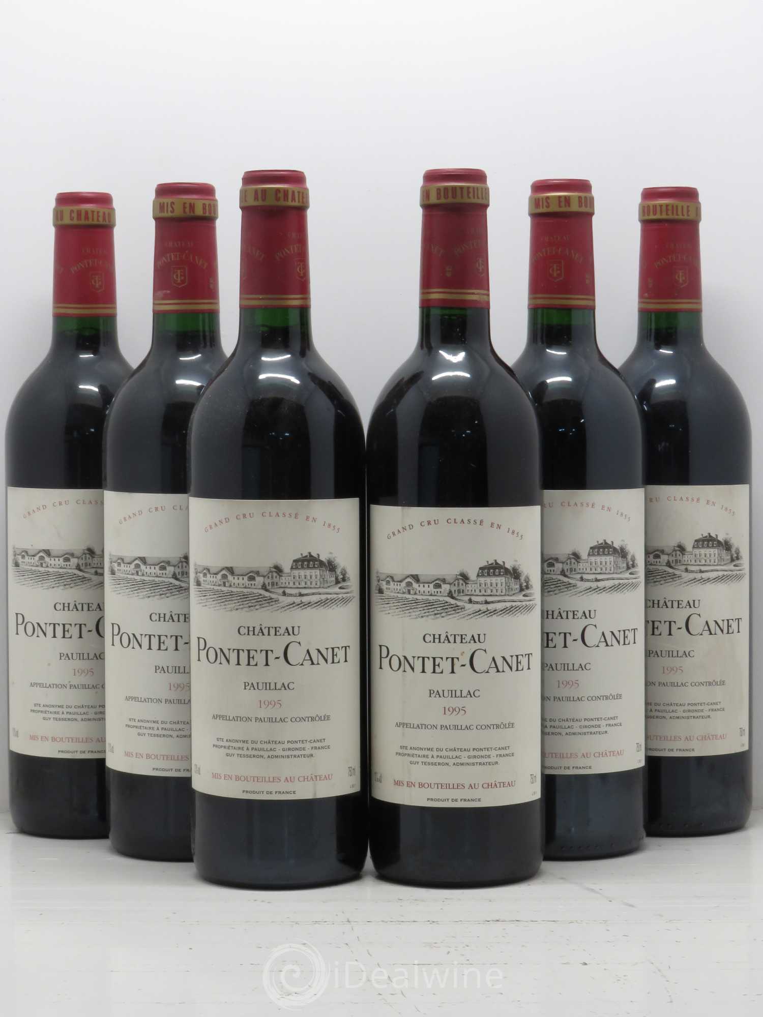 Château Pontet Canet 5ème Grand Cru Classé 1995 - Lot de 6 bouteilles - 0
