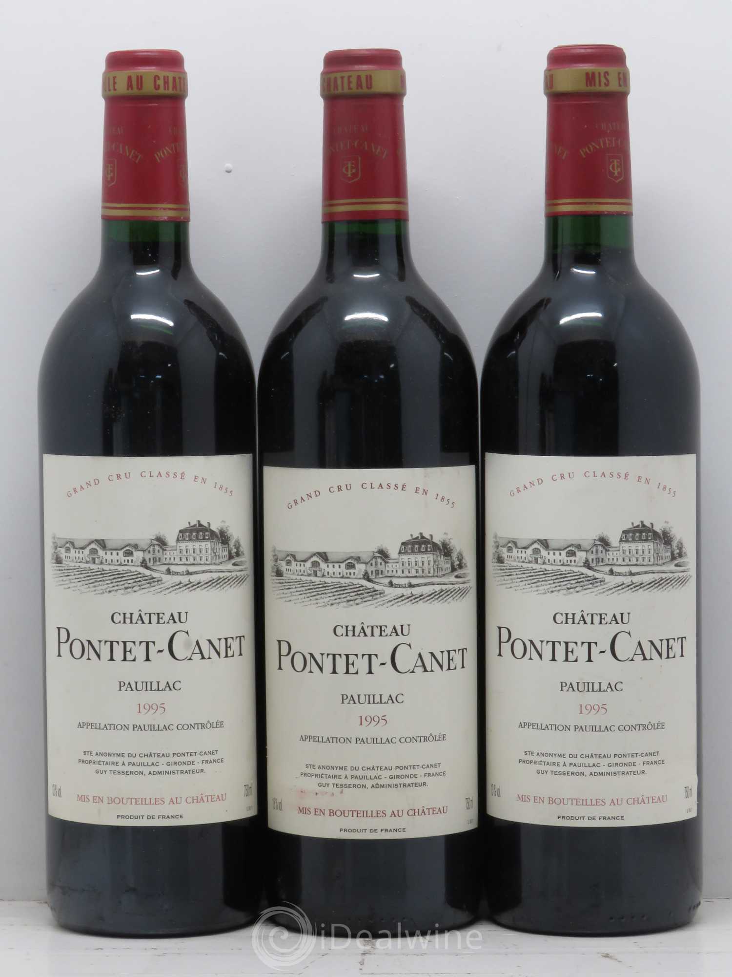 Château Pontet Canet 5ème Grand Cru Classé 1995 - Lot de 5 bouteilles - 1
