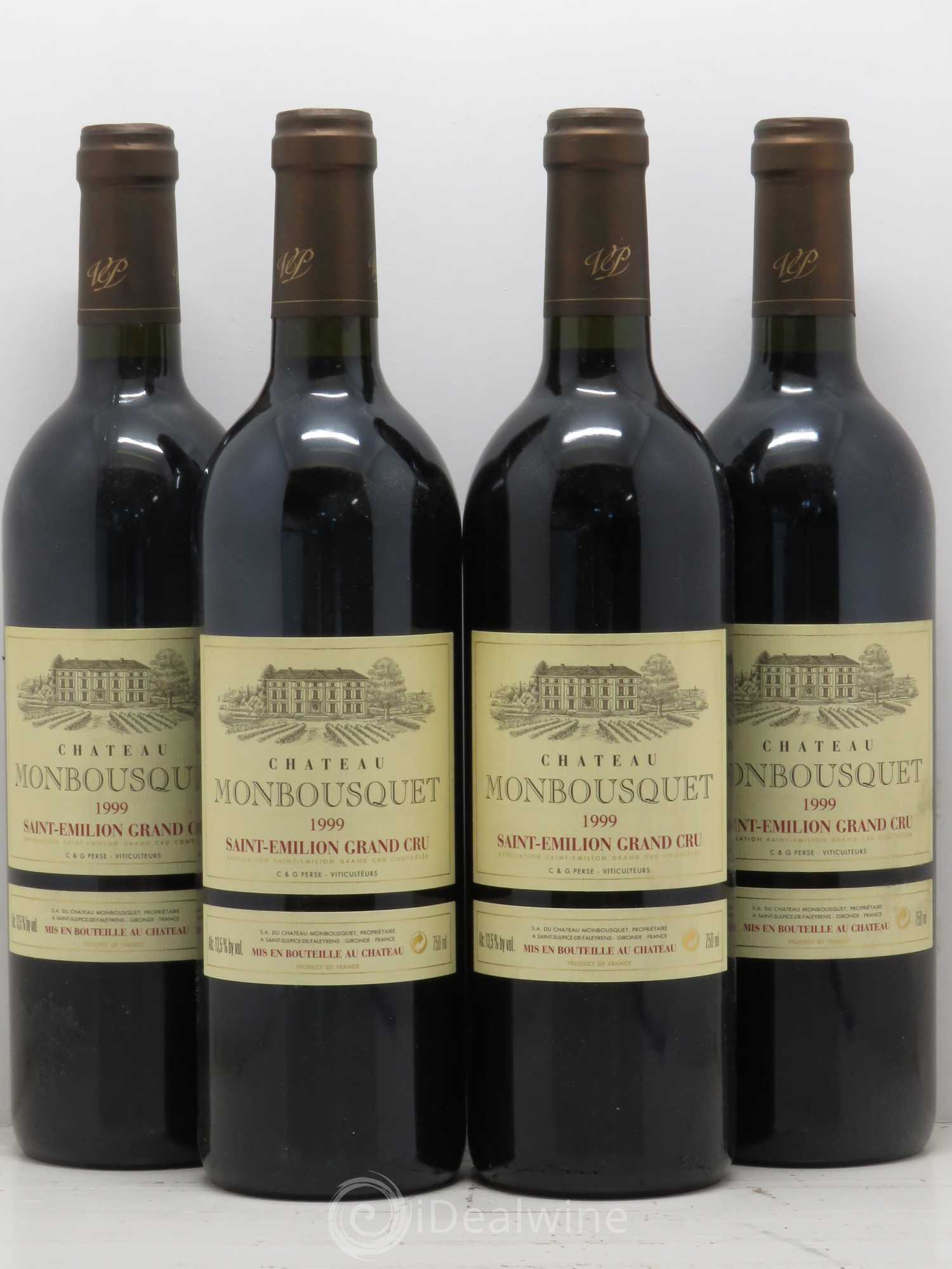 Château Monbousquet Grand Cru Classé 1999 - Lot de 4 bouteilles - 0